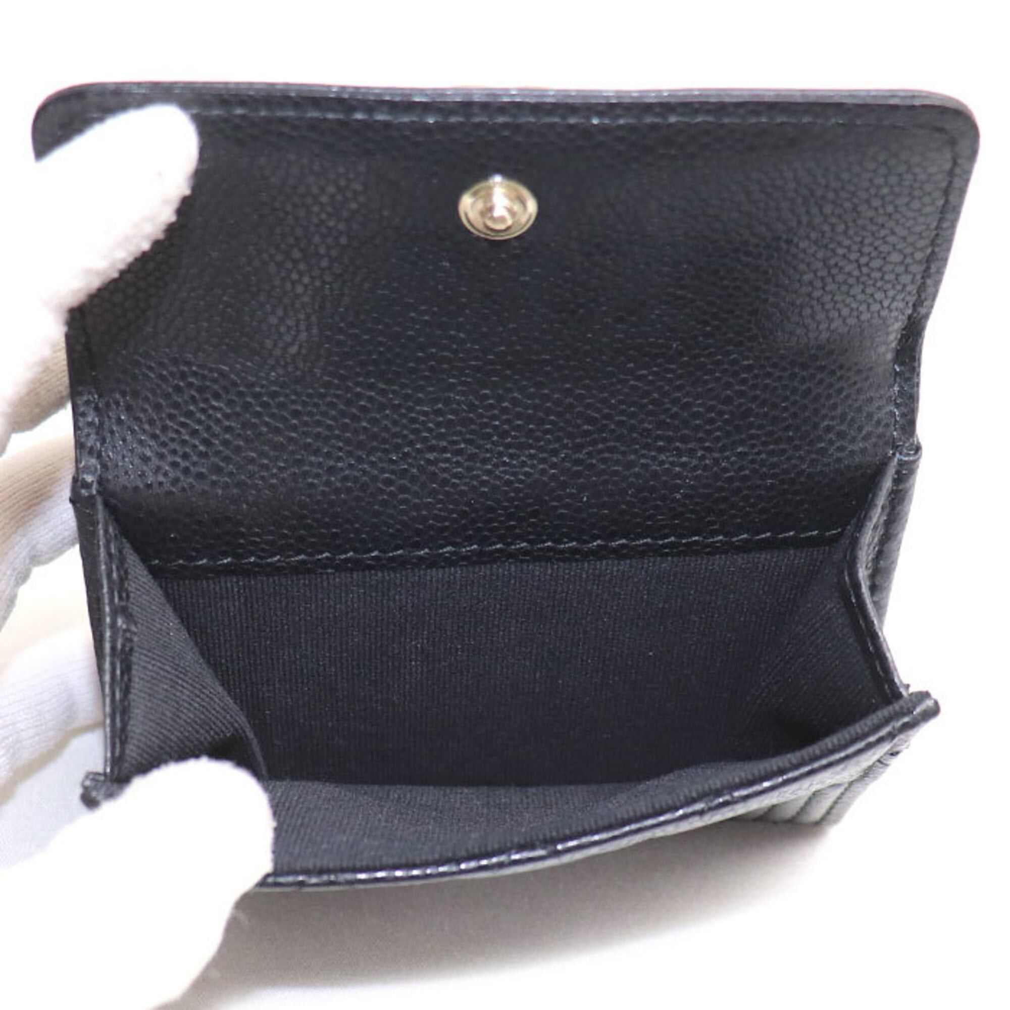 Chanel CHANEL Boy Chanel Matelassé Tri-fold Wallet, Black, A84432, Women's Size ONE SIZE - 5 Thumbnail