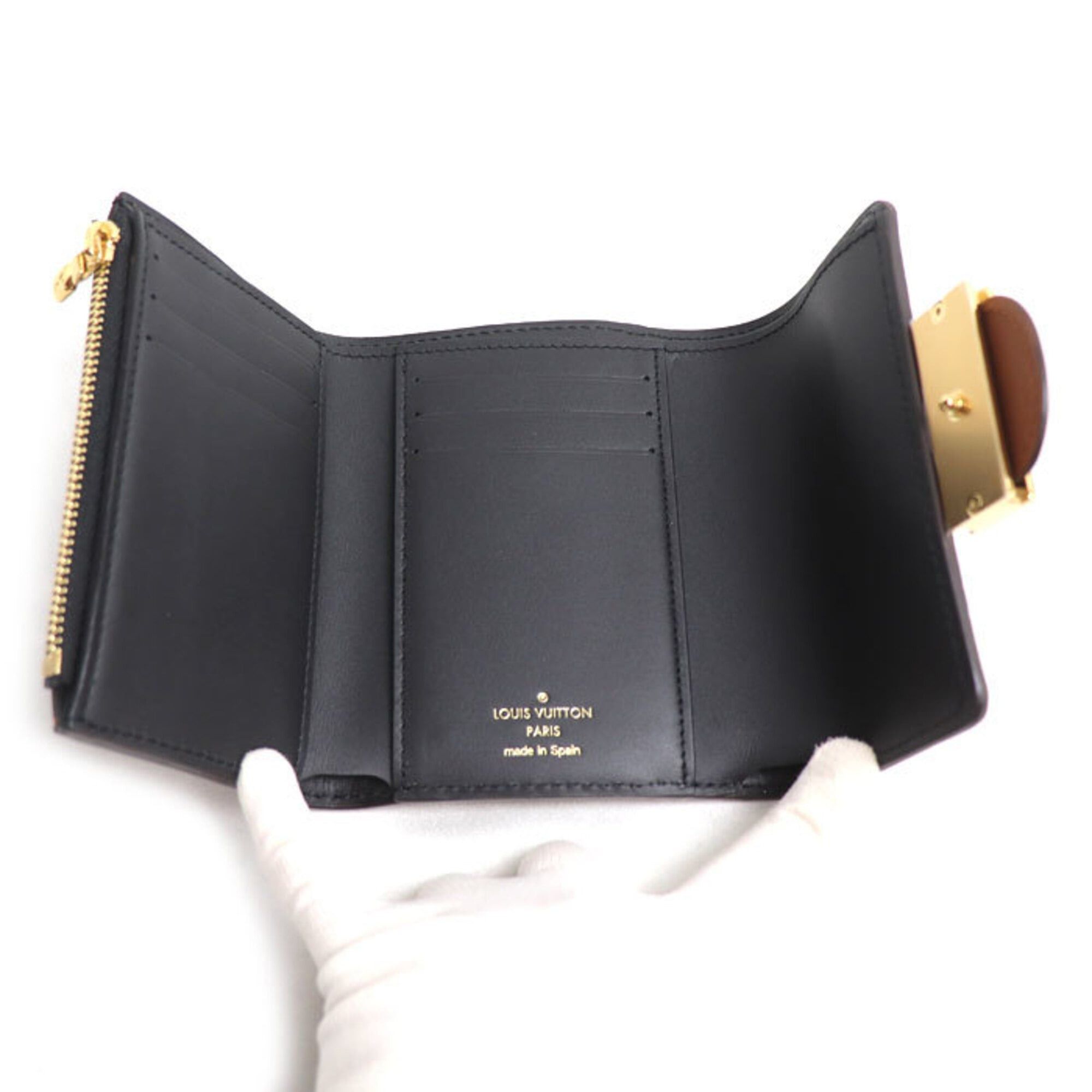 Louis Vuitton Louis Vuitton Portefeuille Dauphine Compact Tri-fold Wallet Monogram Reverse Brown M68725 IC Women's Size ONE SIZE - 3 Thumbnail