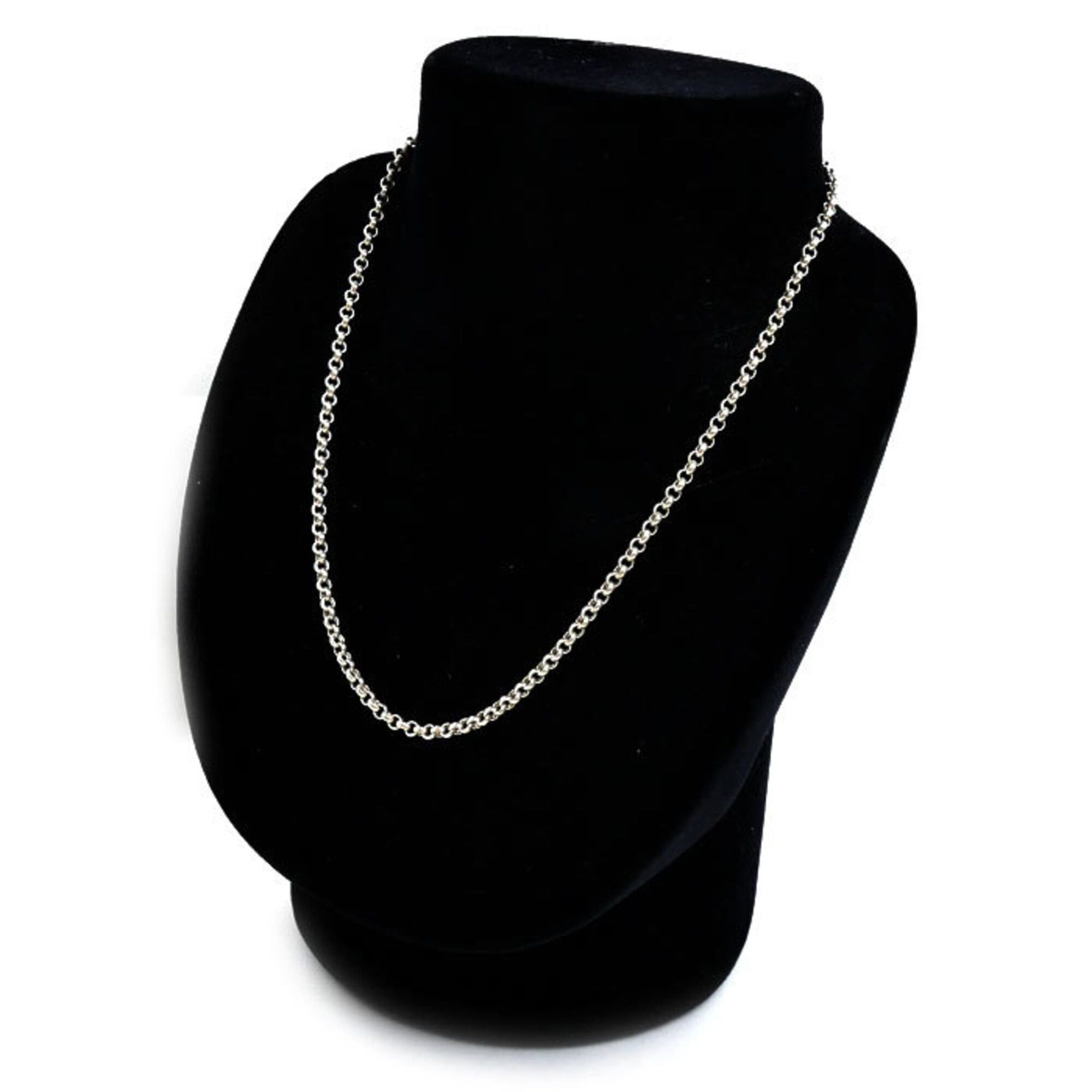 Hermes HERMES Sterling Silver 925 Vintage Rounded Necklace 10.5g 40cm Women's Size ONE SIZE - 4 Thumbnail
