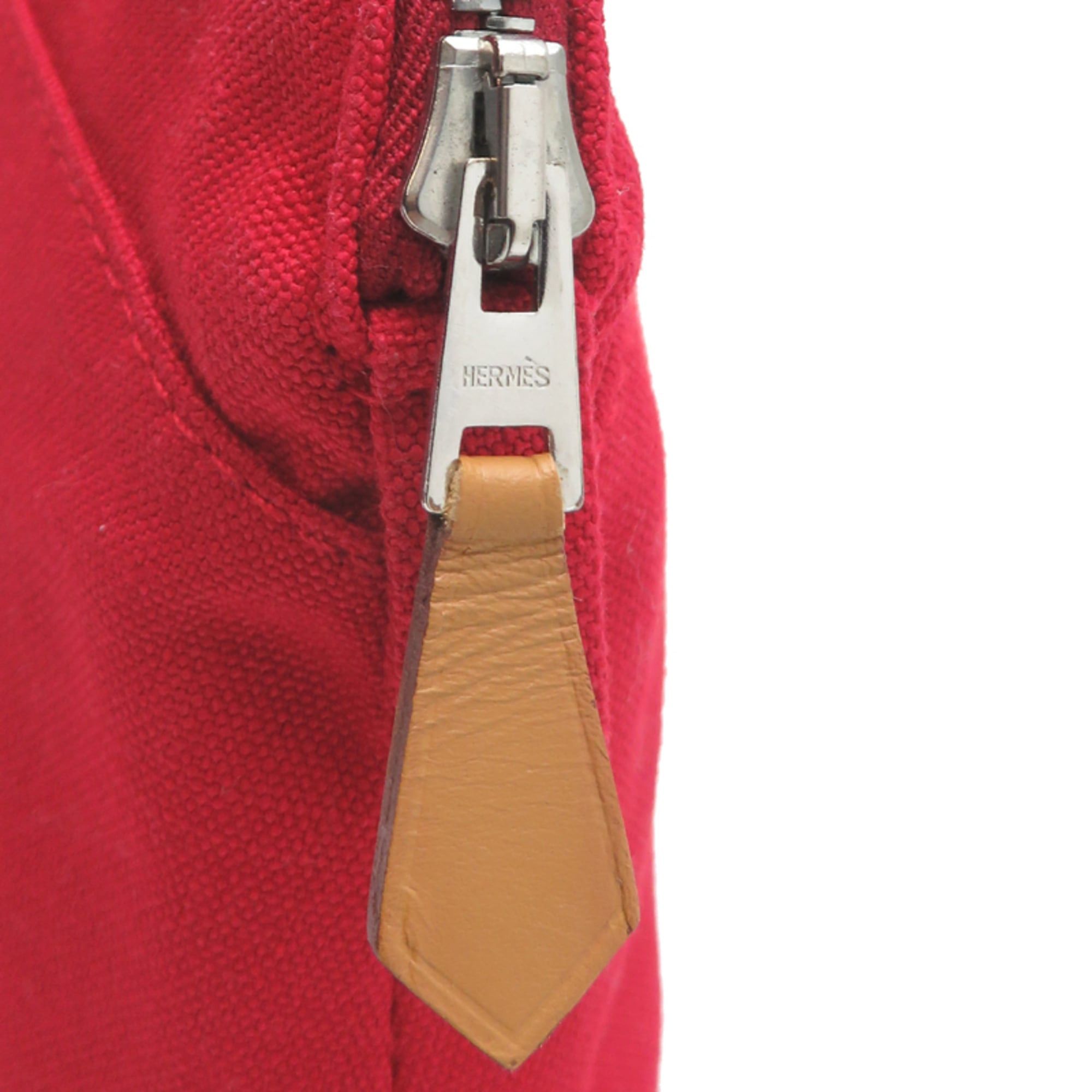 Hermes Hermes Bolide Pouch 20 Women's Cotton Red Size ONE SIZE - 8 Thumbnail