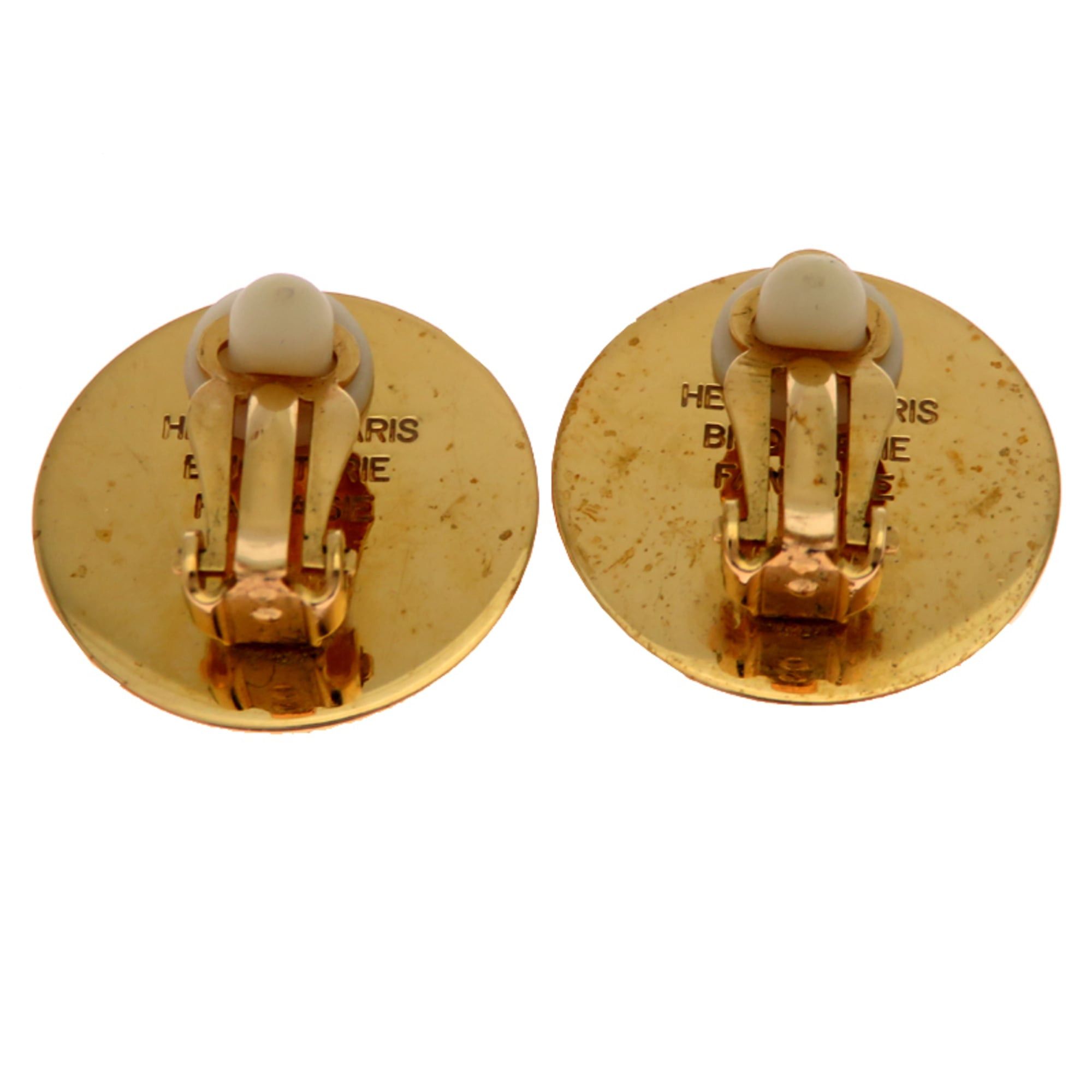 Hermes Hermes Sellier Women's Earrings GP Size ONE SIZE - 3 Thumbnail