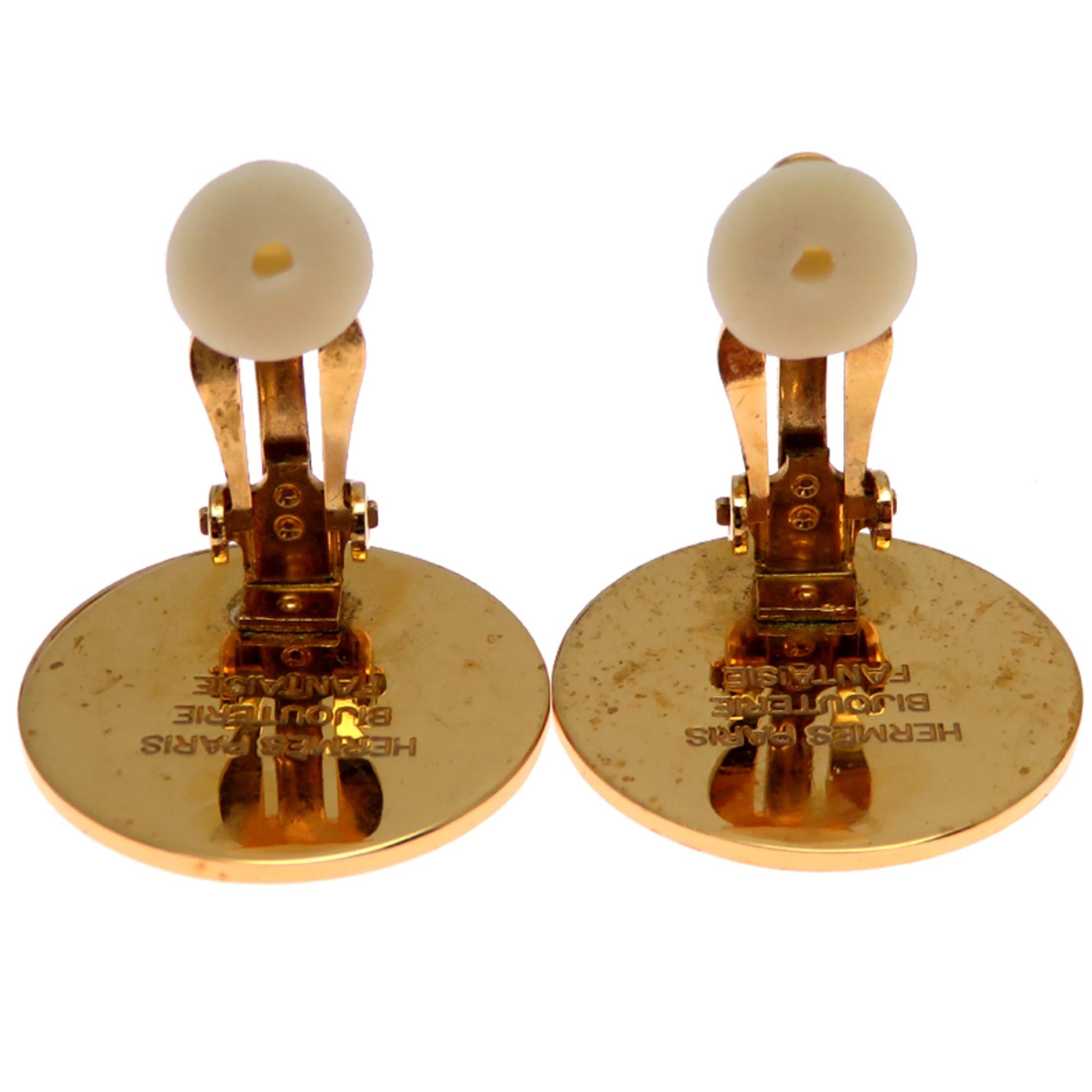 Hermes Hermes Sellier Women's Earrings GP Size ONE SIZE - 4 Thumbnail