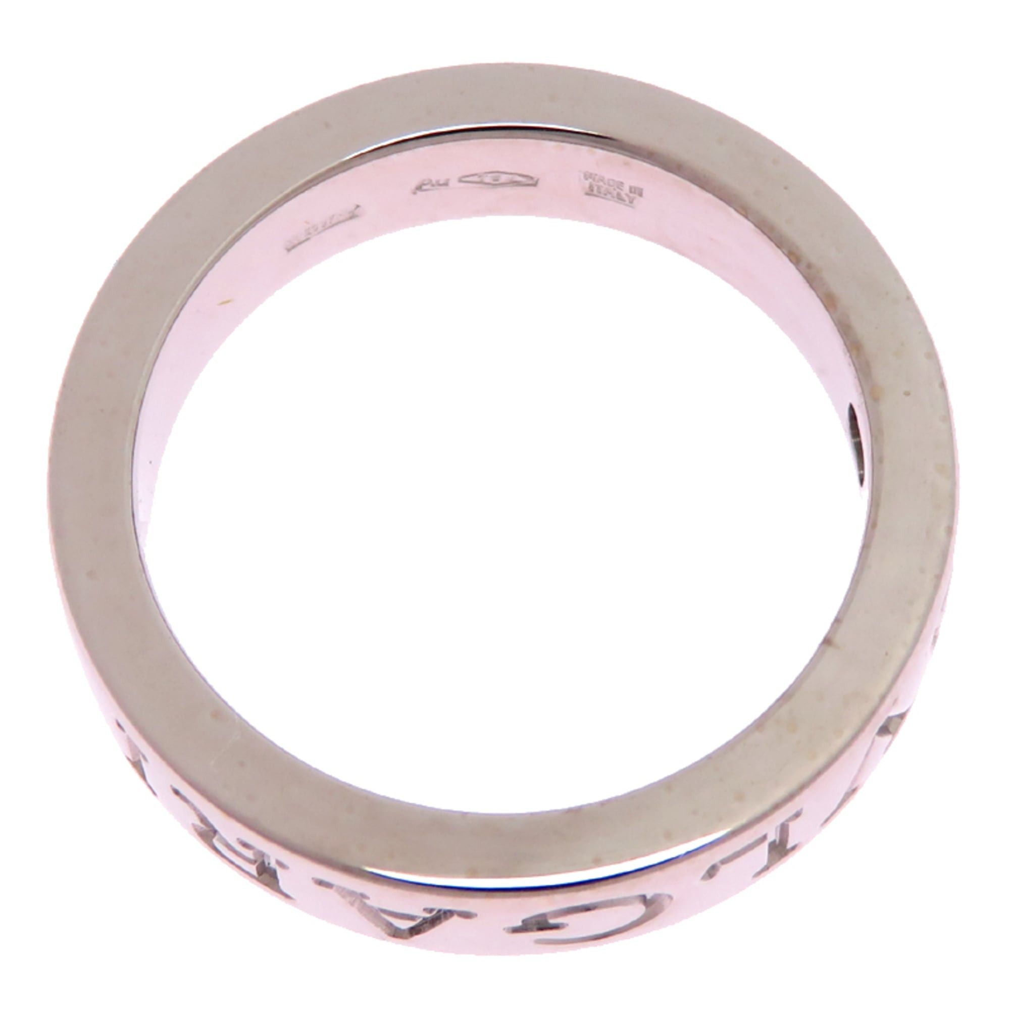 Bvlgari Bvlgari Diamond Double Logo Boys' Ring, 750 White Gold Size ONE SIZE - 3 Thumbnail