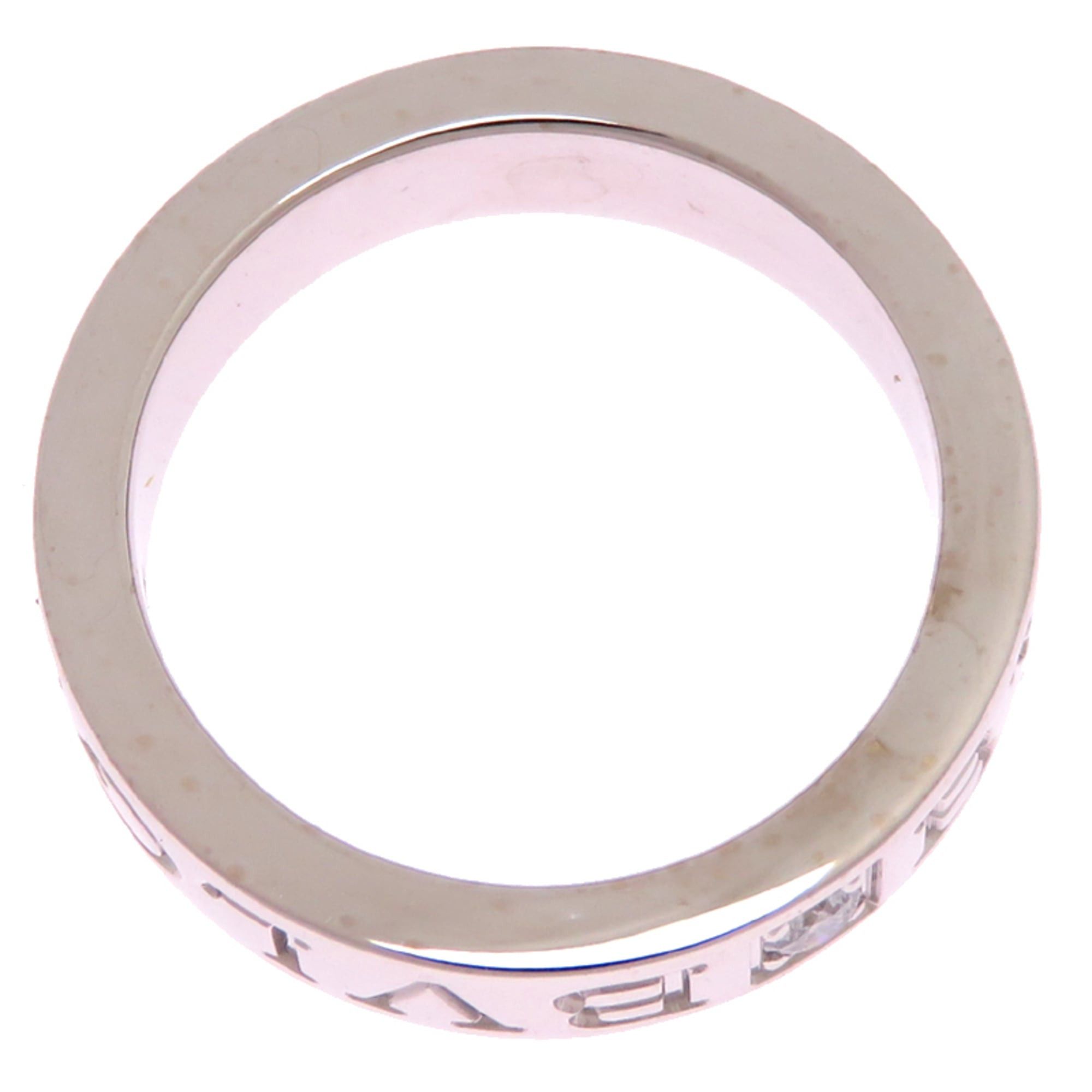 Bvlgari Bvlgari Diamond Double Logo Boys' Ring, 750 White Gold Size ONE SIZE - 2 Thumbnail