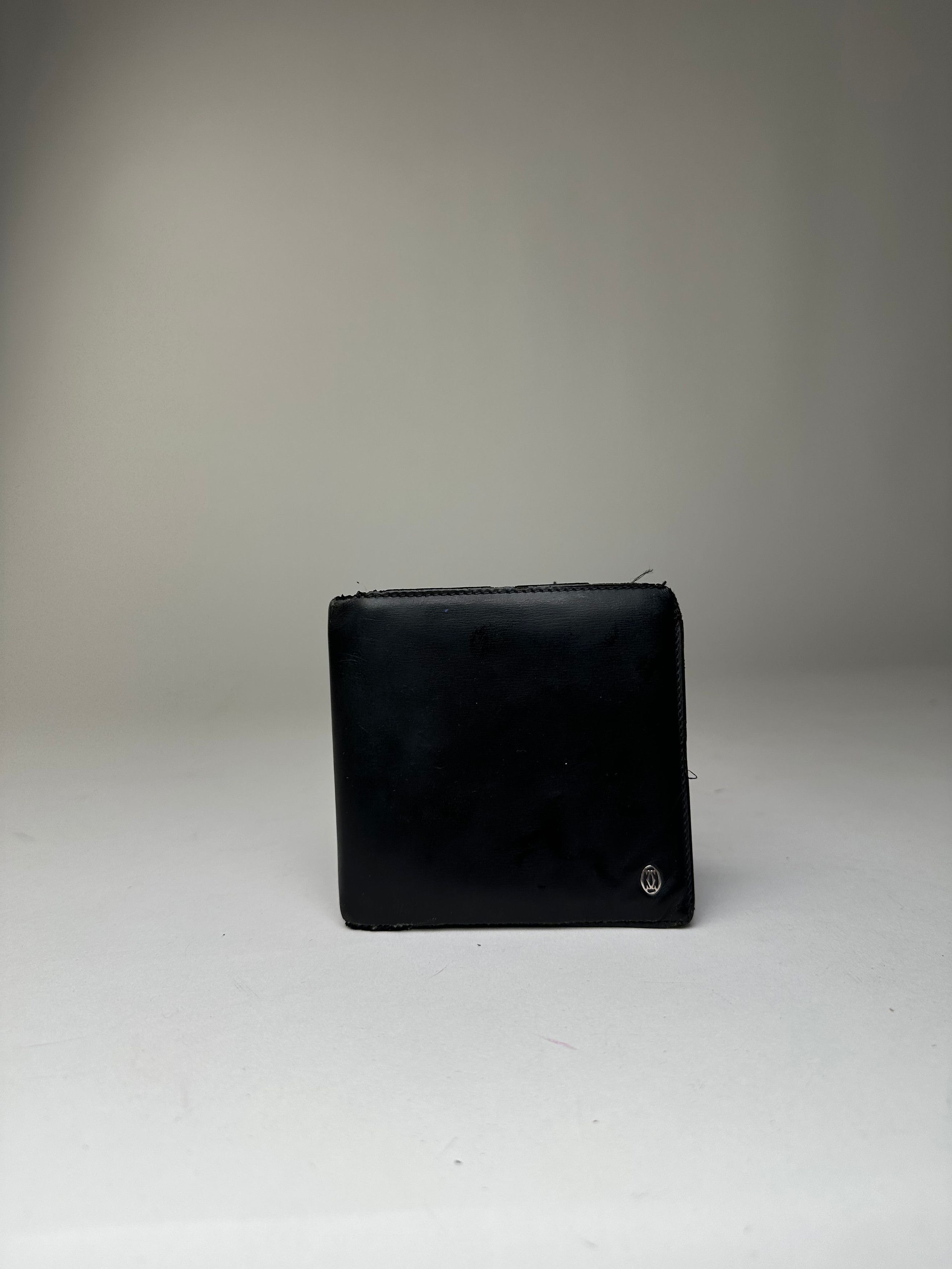 Cartier Vintage Leather Bifold Wallet Black Size ONE SIZE - 10 Thumbnail