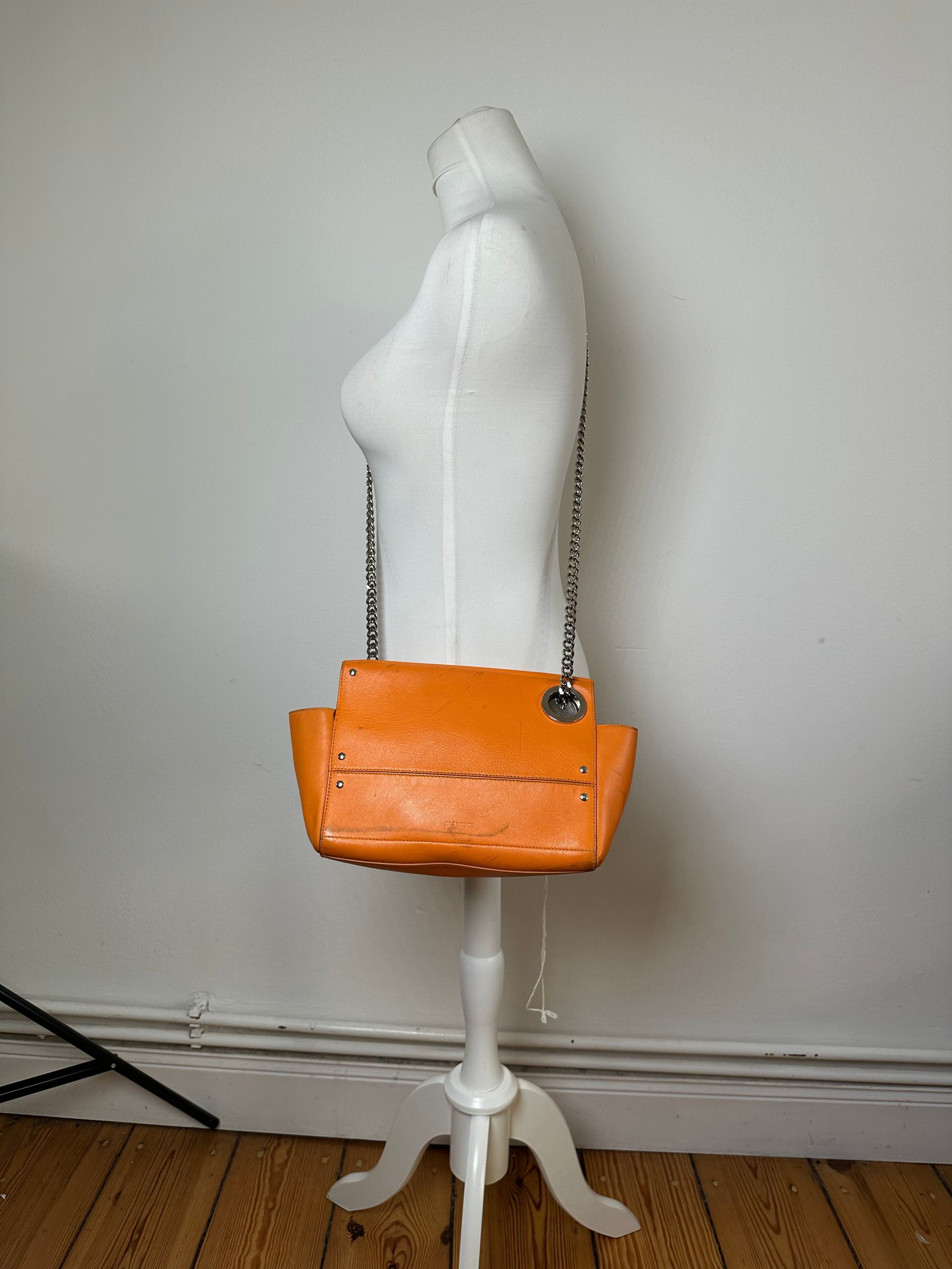 Jil Sander Vintage Orange Leather Chain Shoulder Bag Size ONE SIZE - 12 Thumbnail