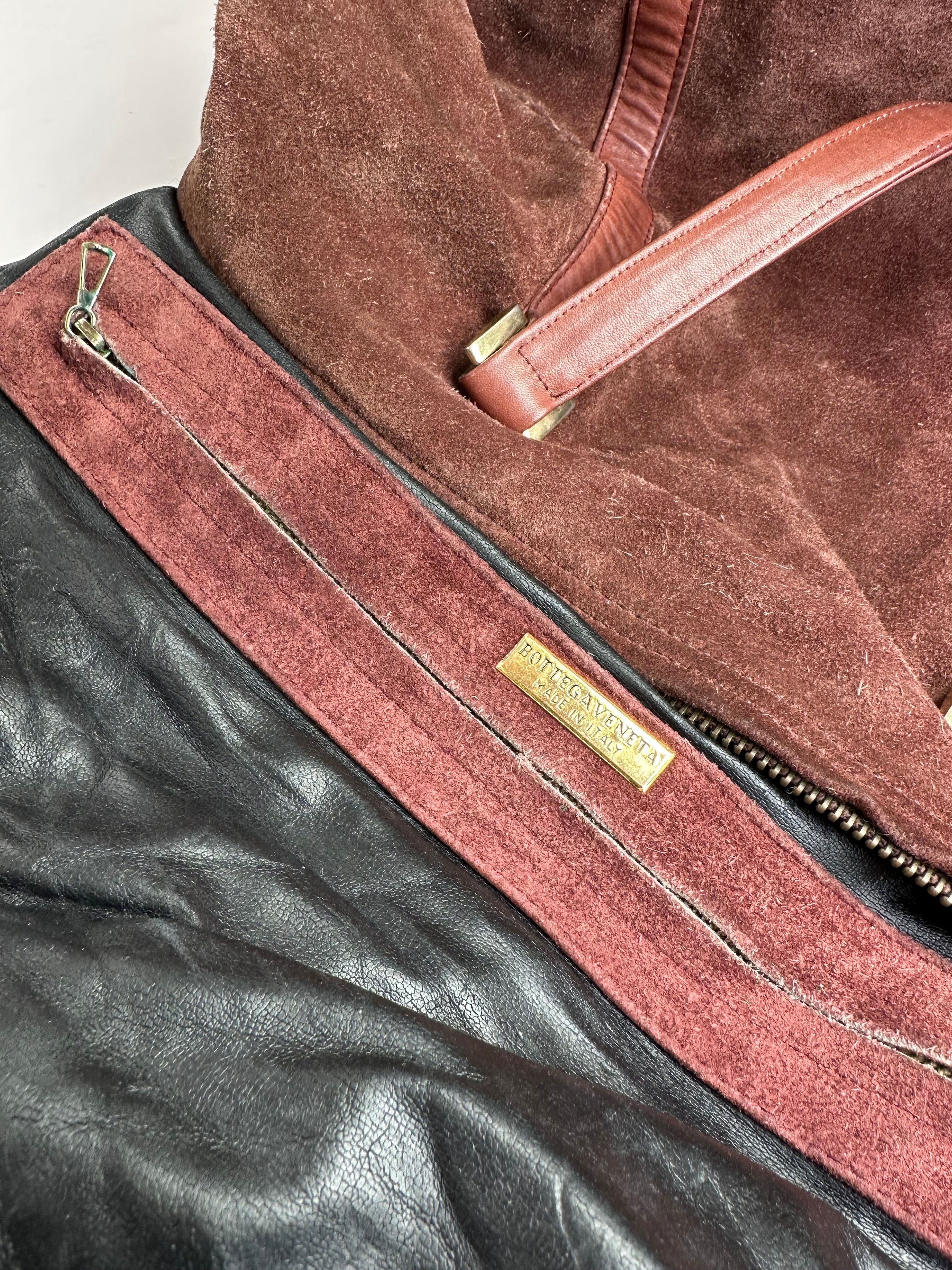 Bottega Veneta Vintage Suede Weekender Duffle Bag Burgundy Size ONE SIZE - 4 Thumbnail