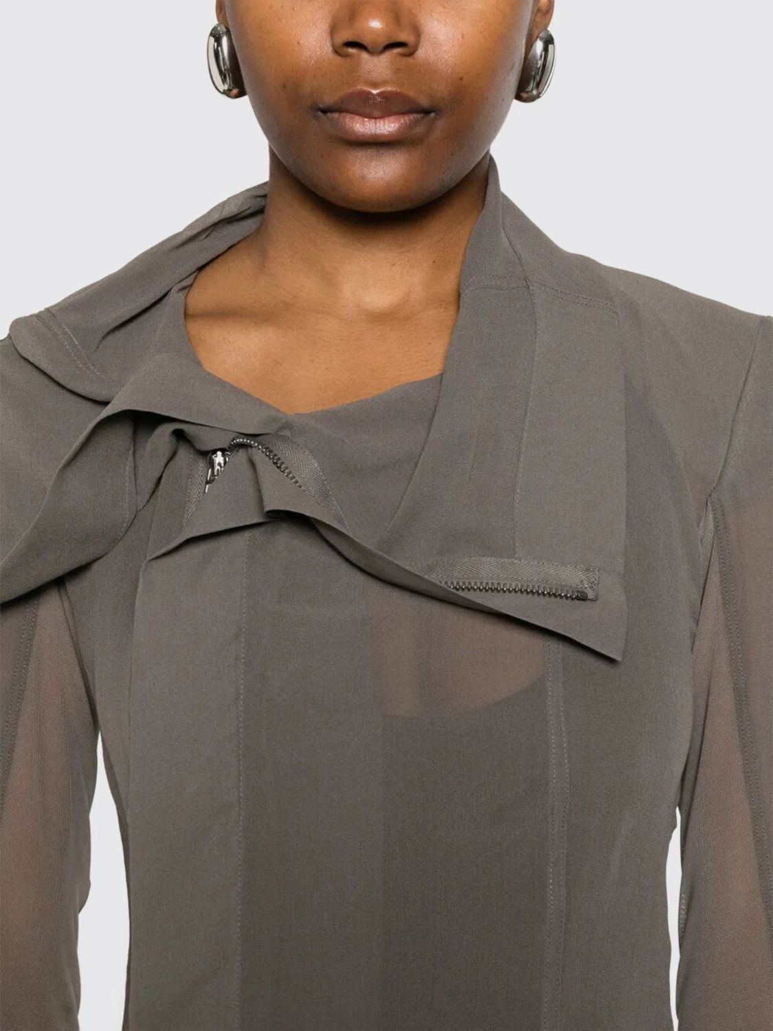 Rick Owens Rick Owens Jacket Woman Grey Size M / US 6-8 / IT 42-44 - 3 Thumbnail
