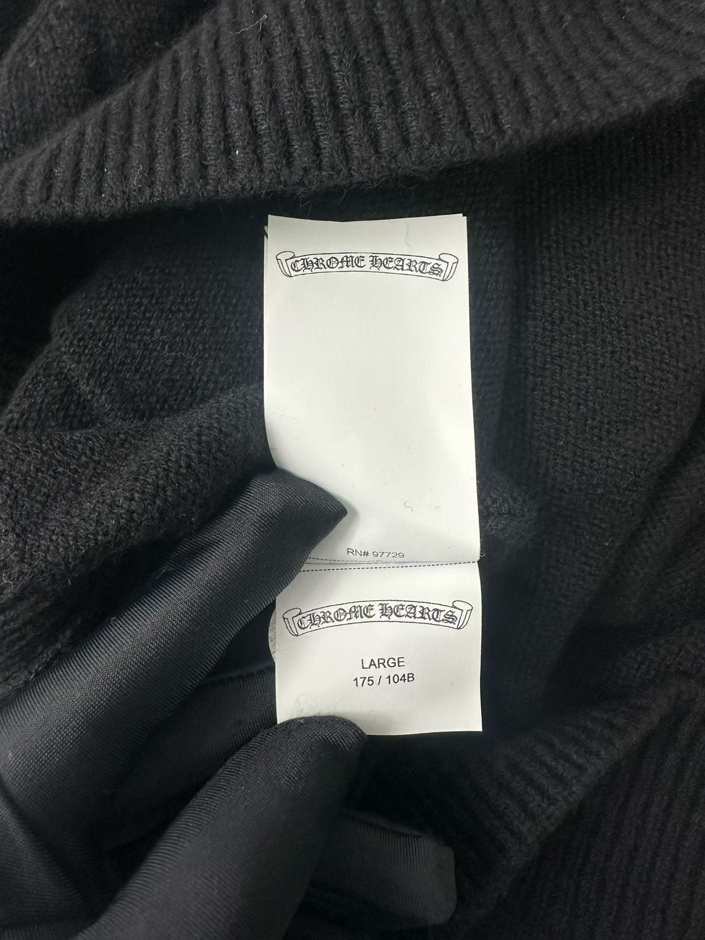 Chrome Hearts Chrome Hearts Leather Patch Cashmere Hoodie L Size US L / EU 52-54 / 3 - 7 Thumbnail