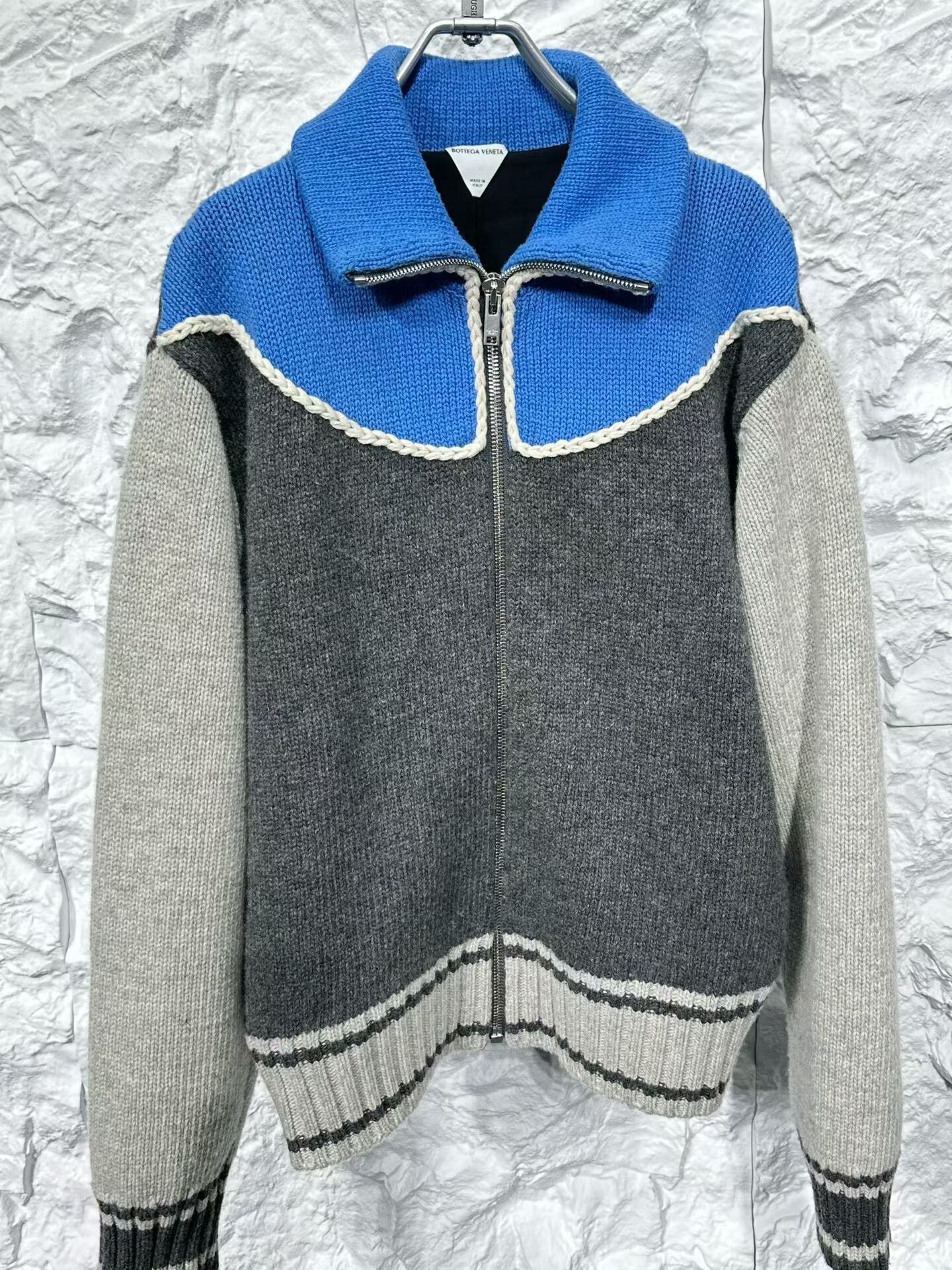 Bottega Veneta Bottega Veneta Colorblock Zip Knit Sweater L Size US L / EU 52-54 / 3 - 4 Thumbnail