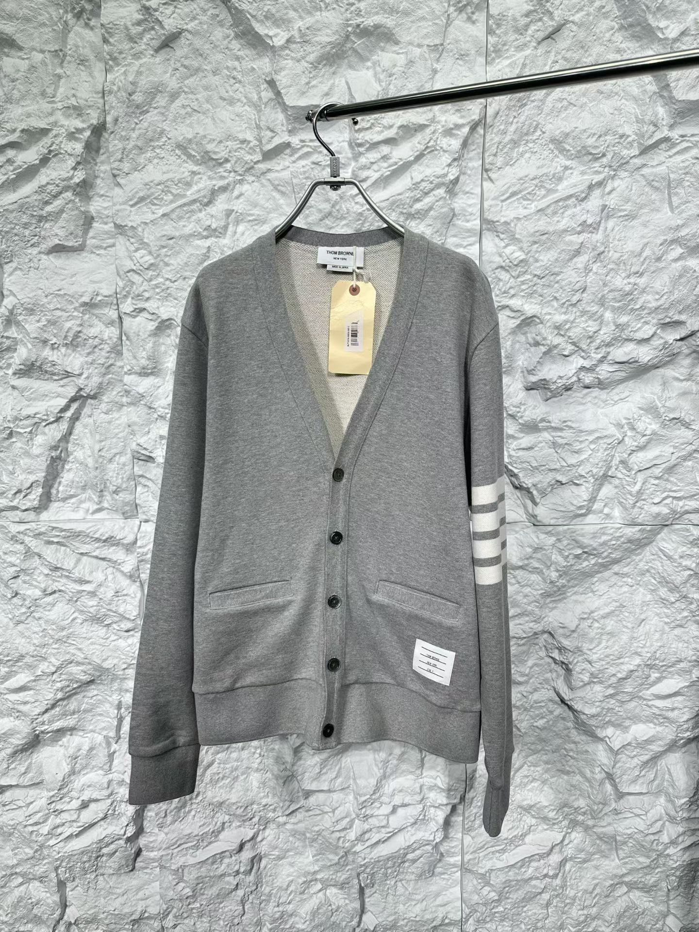 Thom Browne Thom Browne Waffle Knit 4-Bar Cardigan Size 3 Size US L / EU 52-54 / 3 - 2 Thumbnail