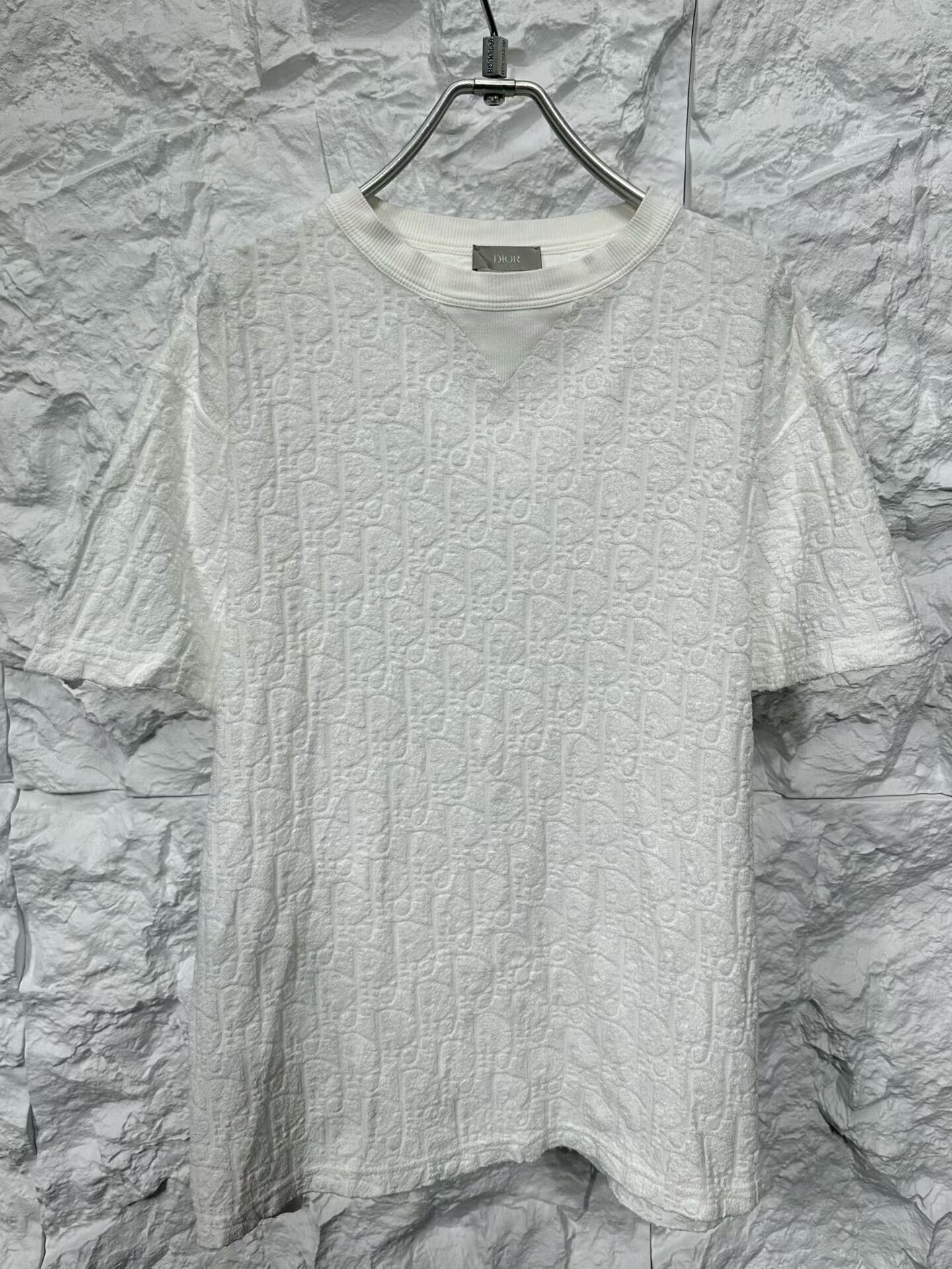 Dior Dior White Oblique Terry Cloth T-Shirt Size S Size US S / EU 44-46 / 1 - 4 Thumbnail
