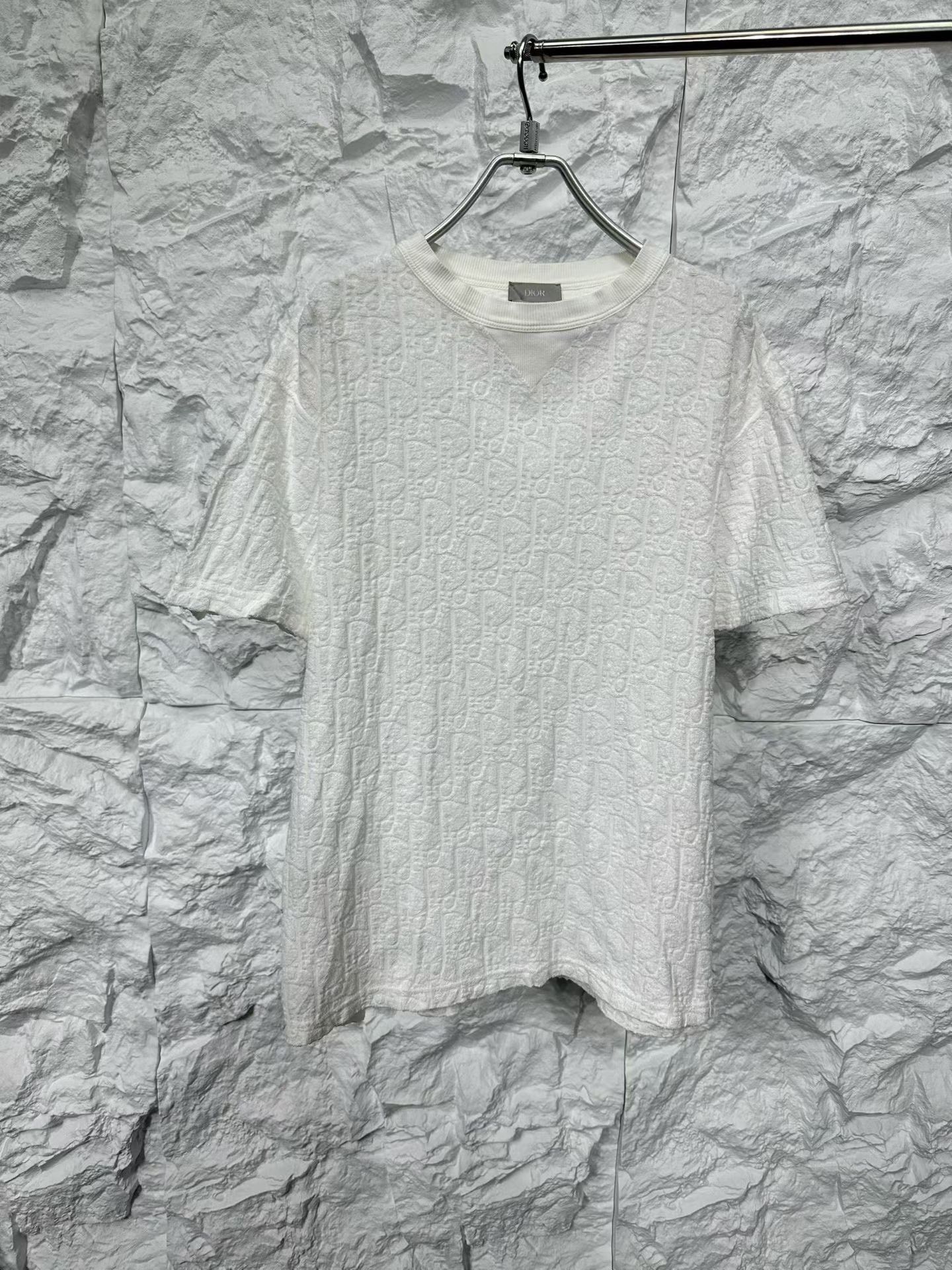 Dior Dior White Oblique Terry Cloth T-Shirt Size S Size US S / EU 44-46 / 1 - 2 Thumbnail