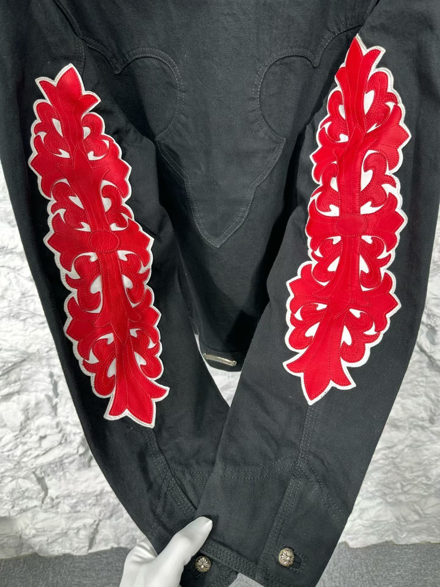 Chrome Hearts Chrome Hearts Red Flame Patch Denim Jacket Size M Size US M / EU 48-50 / 2 - 4 Thumbnail