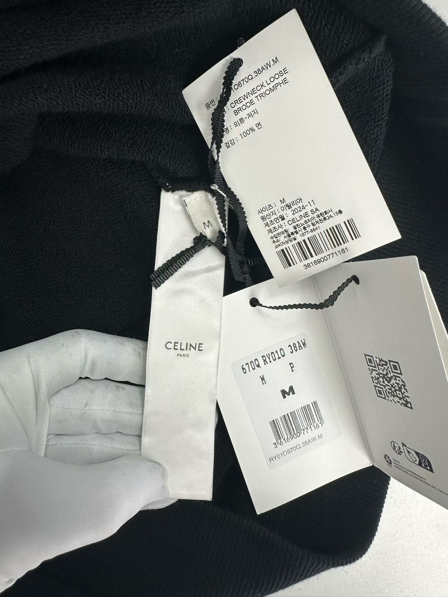 Celine Celine Triomphe Embroidered Crewneck Sweatshirt US M Size US M / EU 48-50 / 2 - 5 Thumbnail