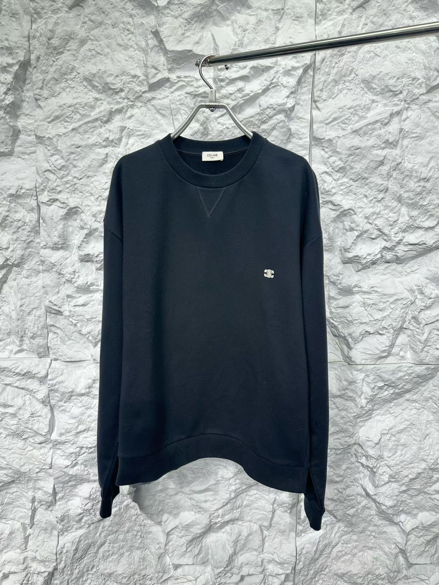 Celine Celine Triomphe Embroidered Crewneck Sweatshirt US M Size US M / EU 48-50 / 2 - 2 Thumbnail