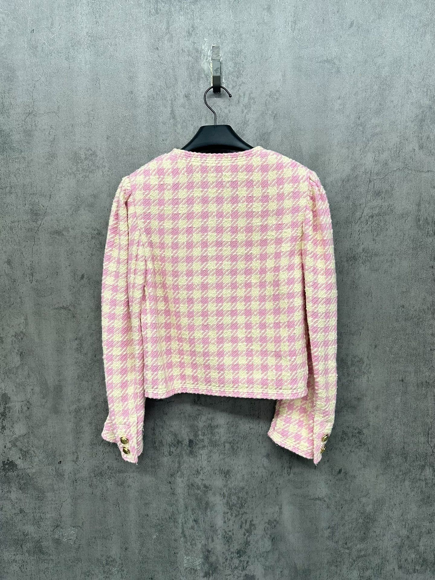 Miu Miu Miu Miu Pink Houndstooth Tweed Jacket Size 38 Size XS / US 0-2 / IT 36-38 - 5 Thumbnail