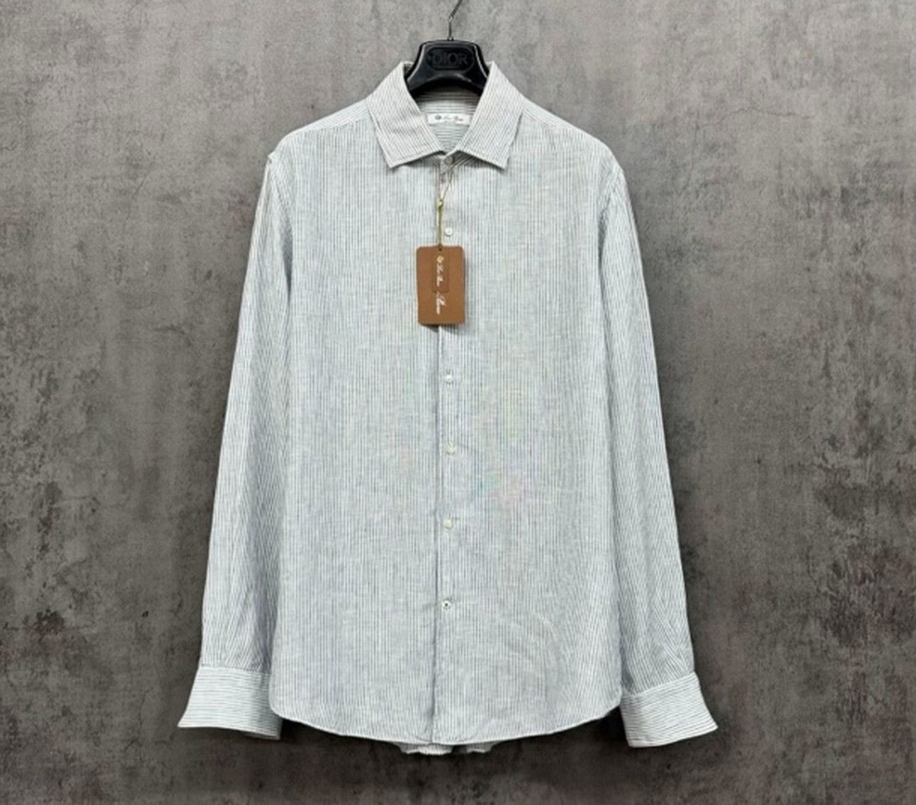 Loro Piana Loro Piana Striped Linen Shirt Size L Size US L / EU 52-54 / 3 - 2 Thumbnail