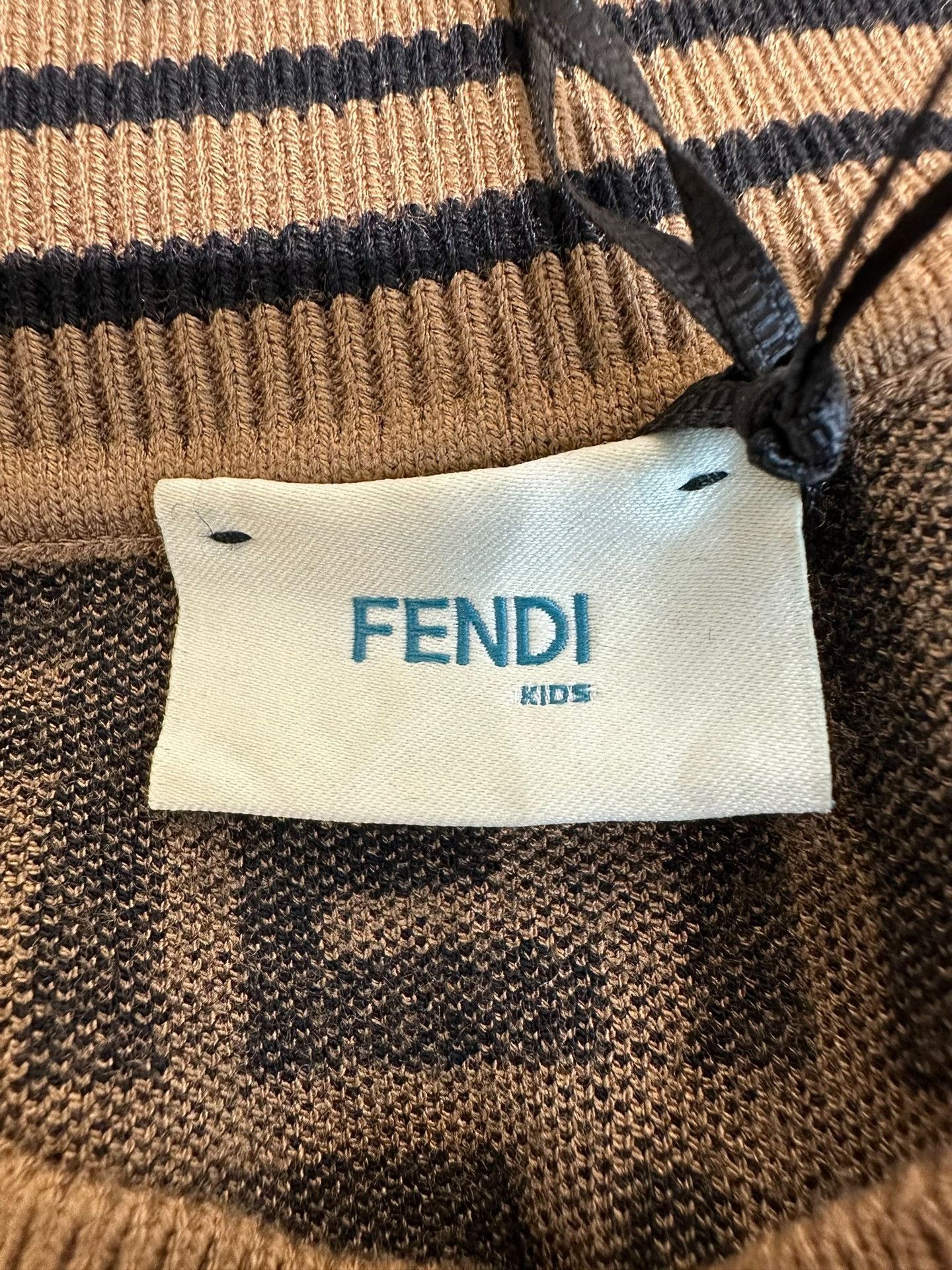 Fendi Fendi Kids Zucca Monogram Knit Mini Skirt 9A Size 25" / US 0 / IT 36 - 3 Thumbnail