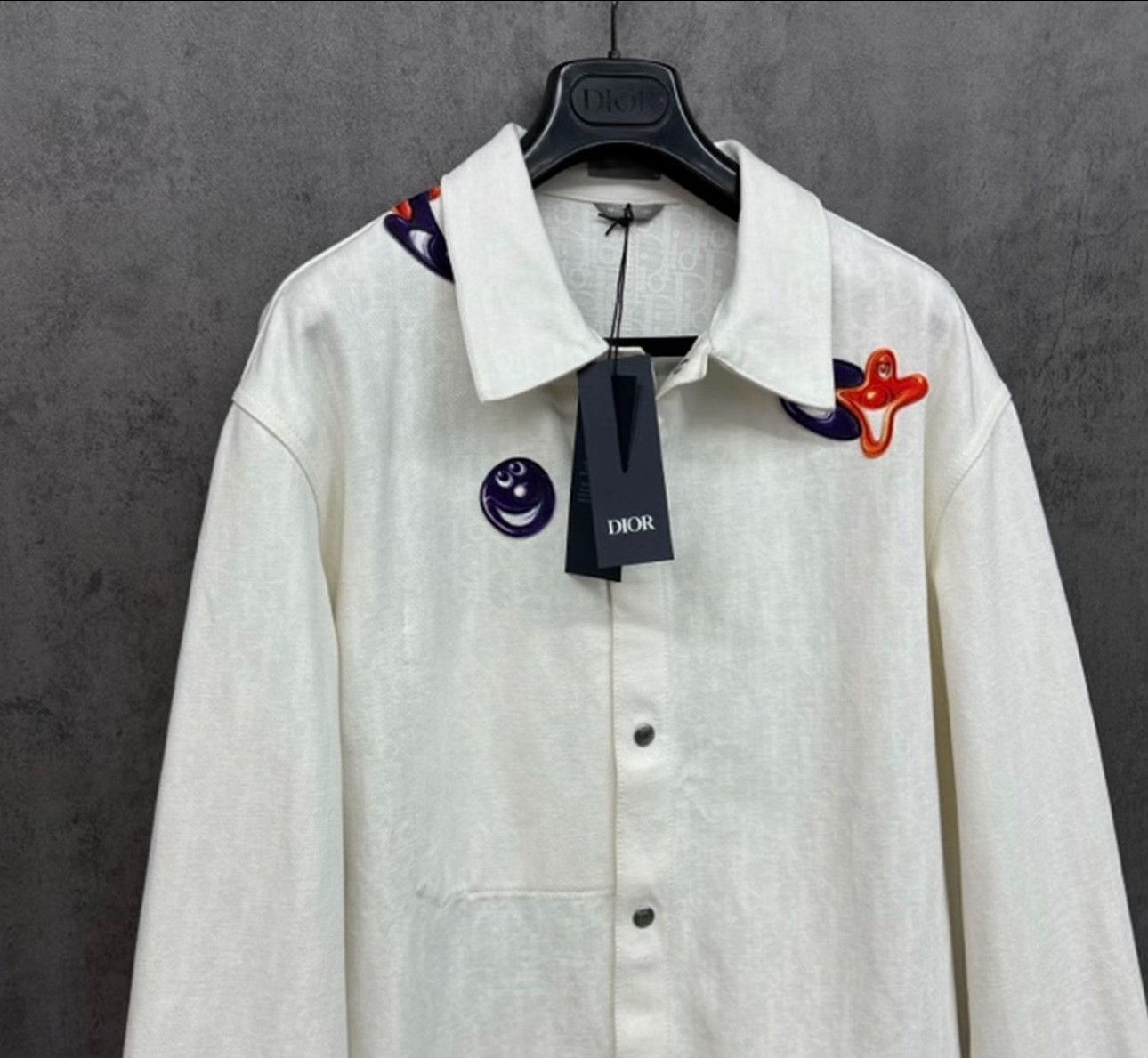 Dior Dior Oblique Pattern Smiley Patch Jacket Size 50 Size US M / EU 48-50 / 2 - 3 Thumbnail