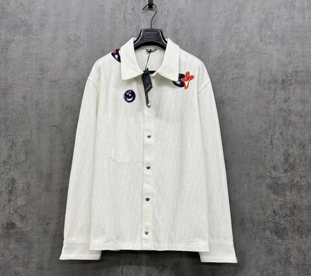 Dior Dior Oblique Pattern Smiley Patch Jacket Size 50 Size US M / EU 48-50 / 2 - 2 Thumbnail