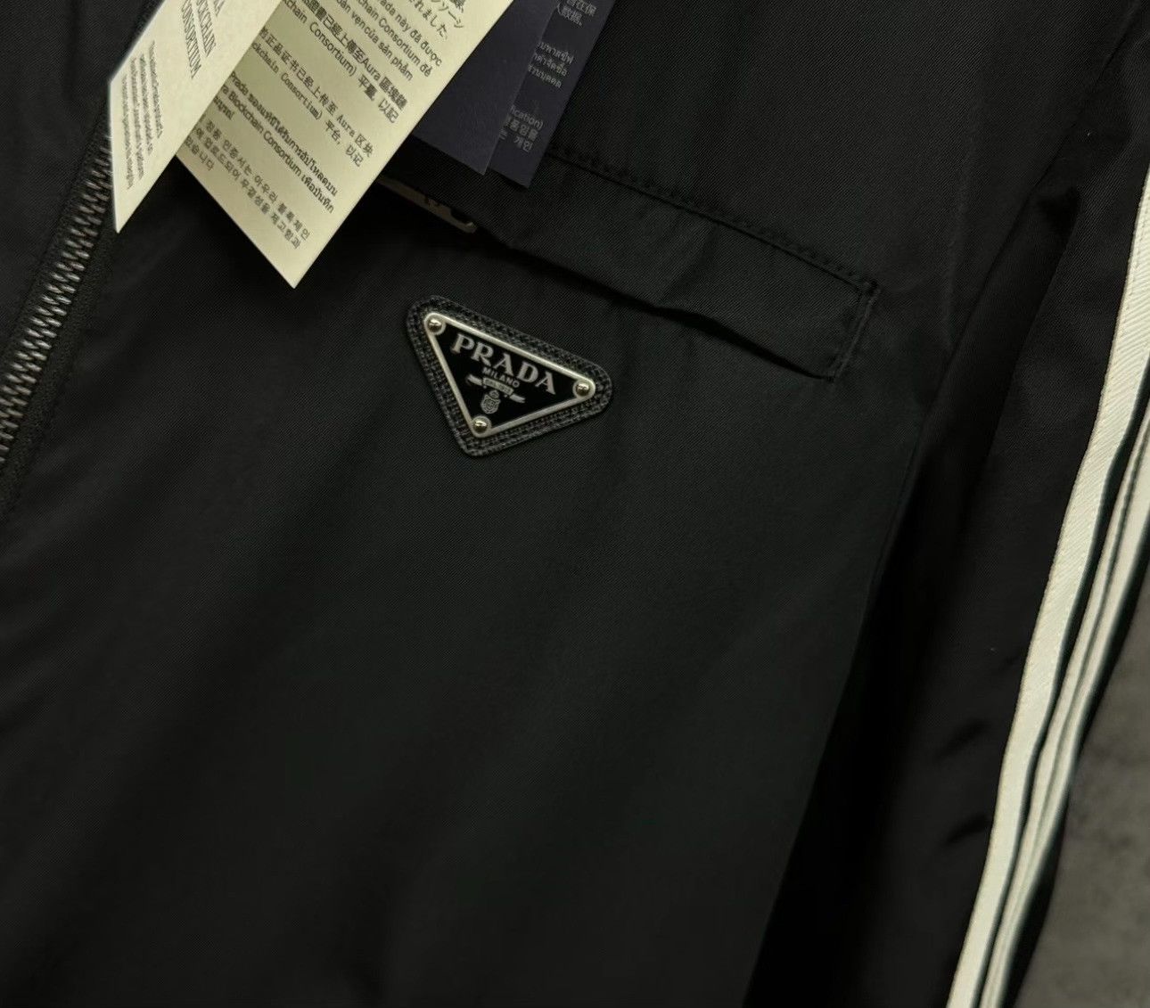 Prada Prada x Adidas Re-Nylon Stripe Light Jacket 40 Size US XXS / EU 40 - 3 Thumbnail