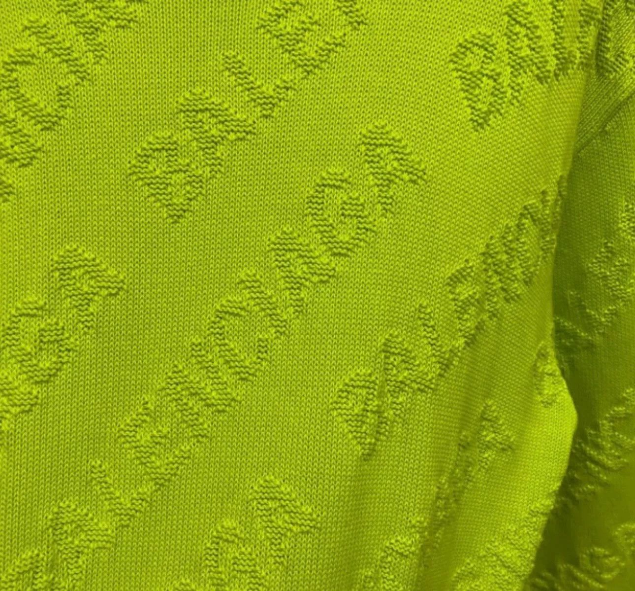 Balenciaga Balenciaga Neon Allover Logo Knit Sweater Size M Size US M / EU 48-50 / 2 - 5 Thumbnail