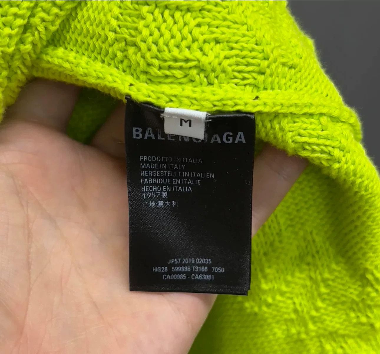 Balenciaga Balenciaga Neon Allover Logo Knit Sweater Size M Size US M / EU 48-50 / 2 - 6 Thumbnail