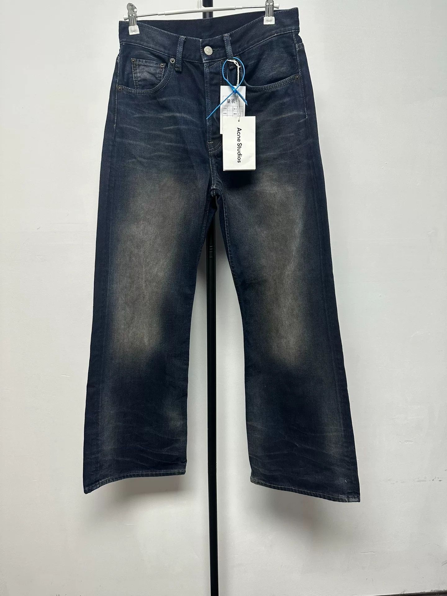 Acne Studios Acne Studios Dark Wash Wide Leg Jeans 25 Size 25" / US 0 / IT 36 - 2 Thumbnail