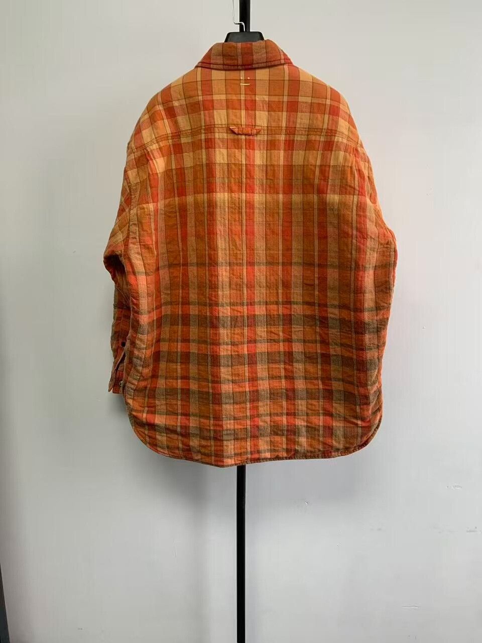 Acne Studios Acne Studios Orange Plaid Padded Shirt Jacket XS Size US XS / EU 42 / 0 - 3 Thumbnail