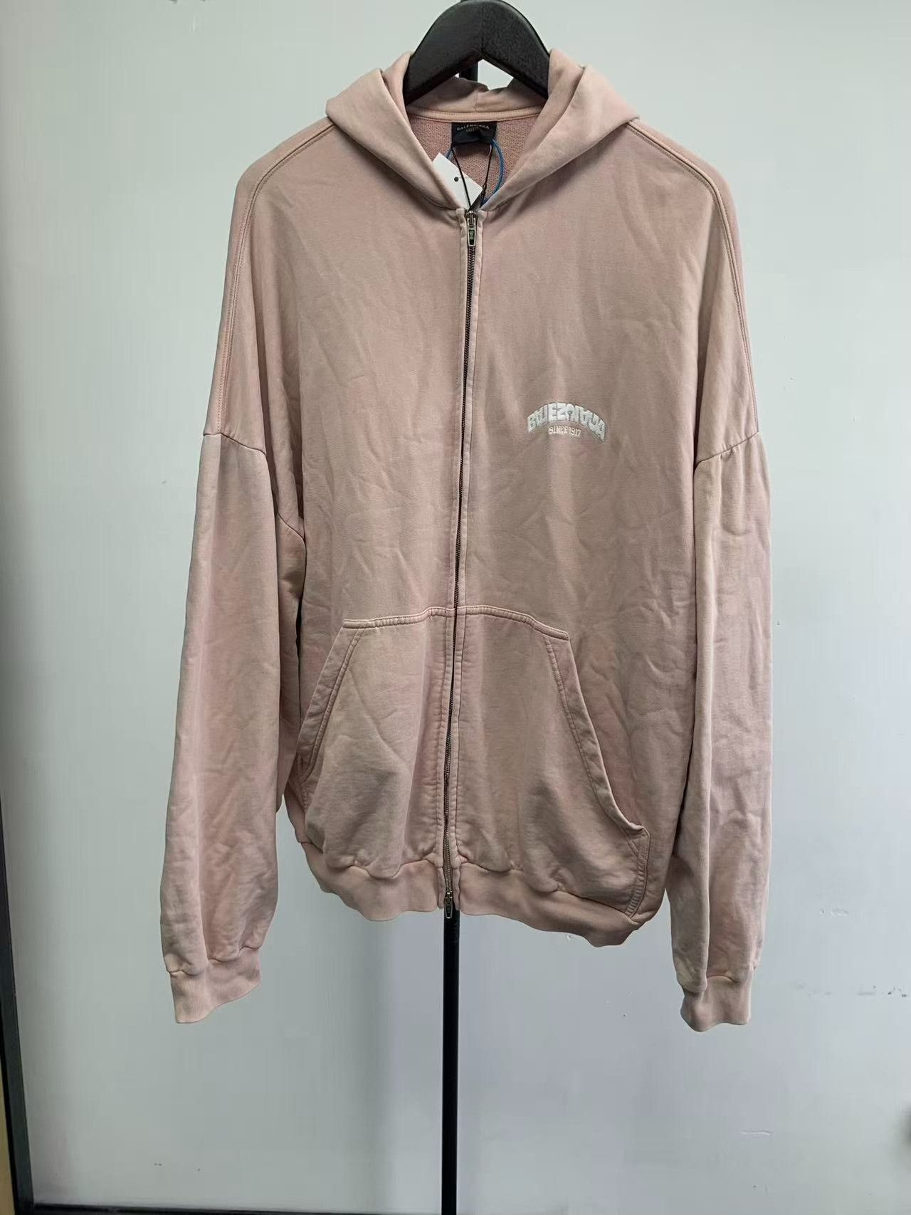 Balenciaga Balenciaga Arch Logo Zip Hoodie Pink Size 1 Size US S / EU 44-46 / 1 - 2 Thumbnail