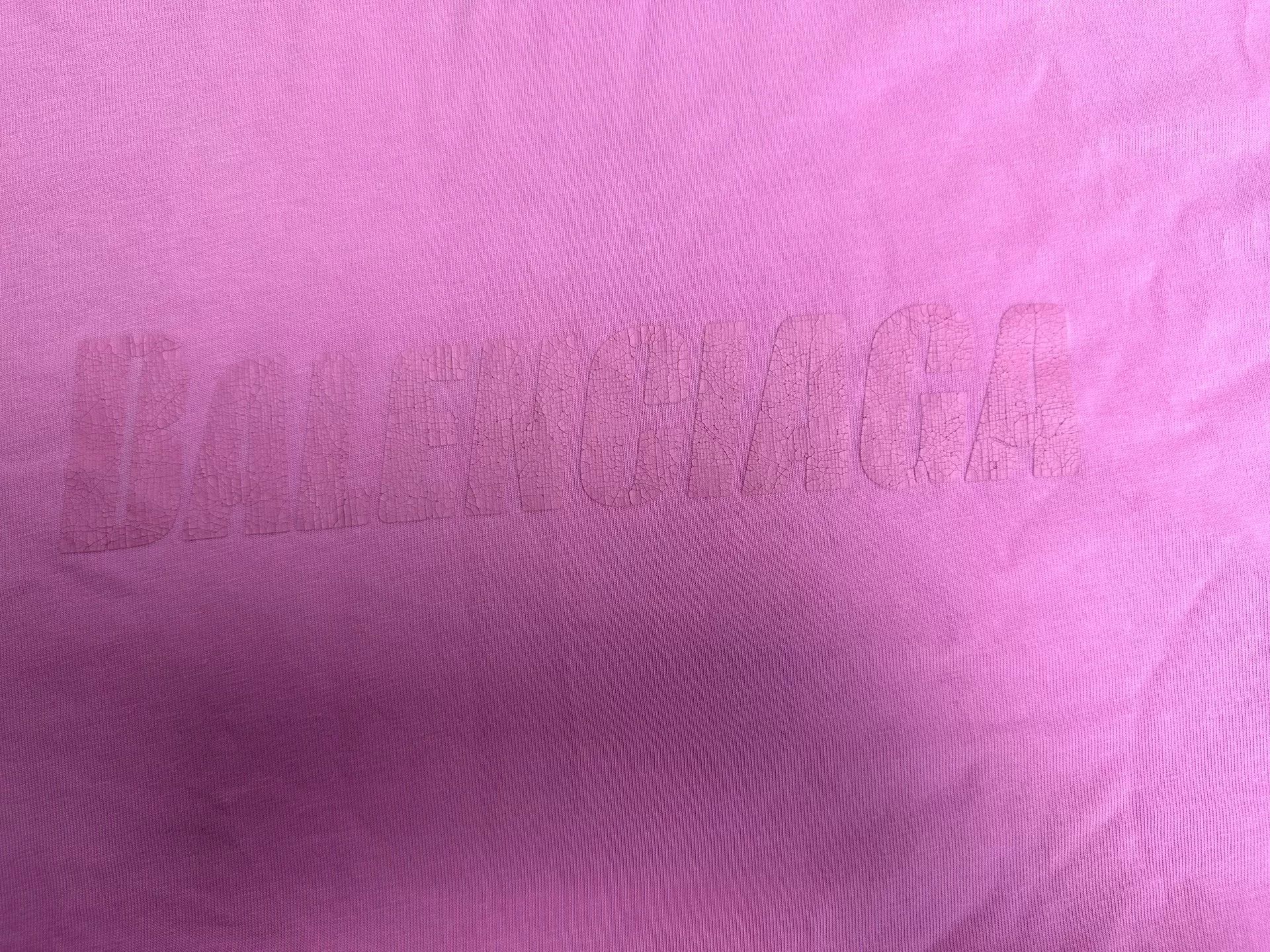 Balenciaga Balenciaga Pink Logo Distressed T-Shirt XS Size US XS / EU 42 / 0 - 4 Thumbnail