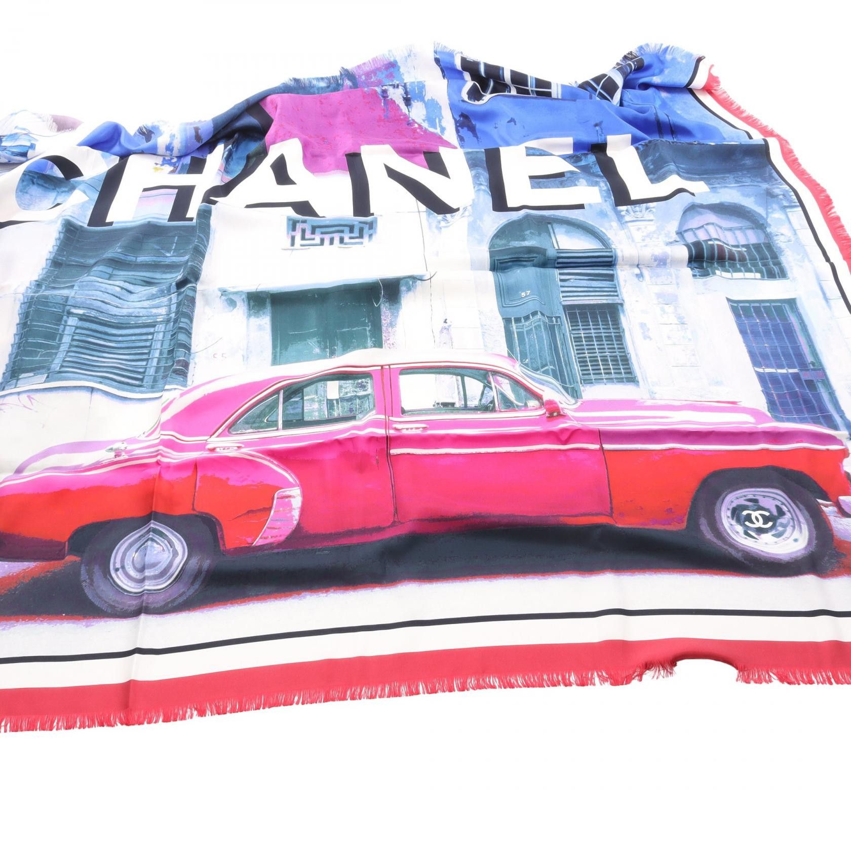Chanel Chanel CHANEL Silk Stole Textile Scarf DUTY FREE for USA Size ONE SIZE - 6 Thumbnail