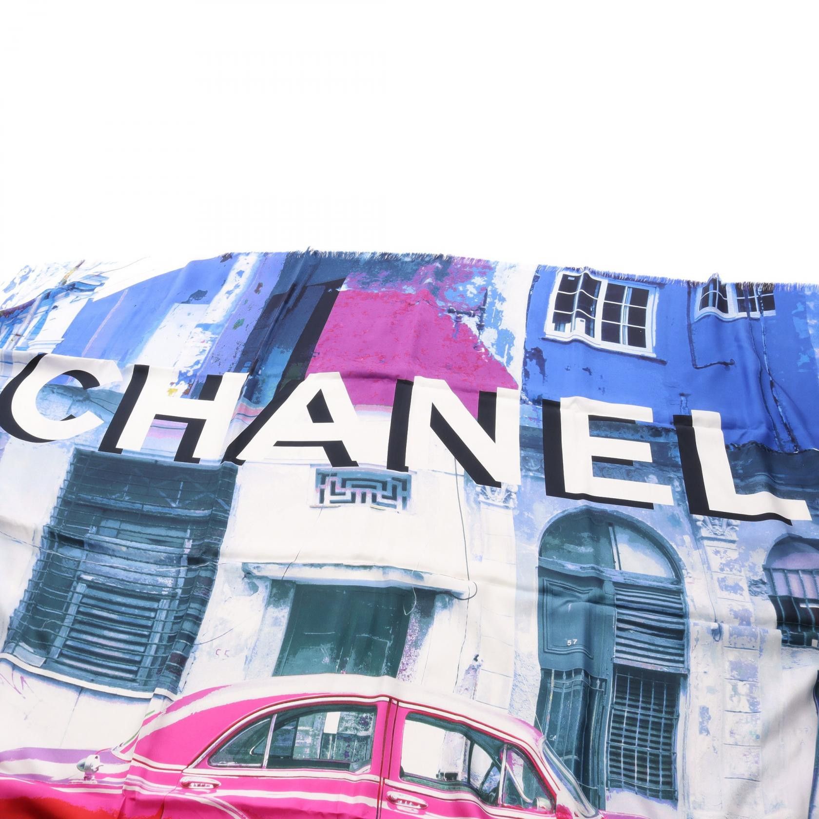 Chanel Chanel CHANEL Silk Stole Textile Scarf DUTY FREE for USA Size ONE SIZE - 5 Thumbnail