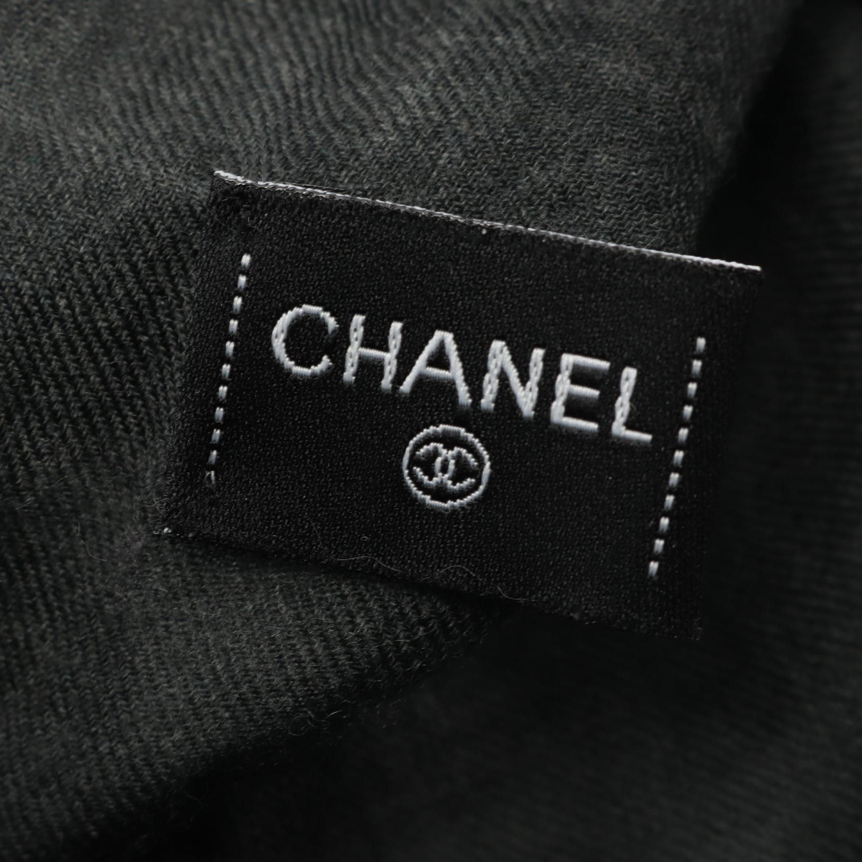 Chanel Chanel Chanel Logo Cashmere Scarf Textile Scarf DUTY FREE for USA Size ONE SIZE - 3 Thumbnail