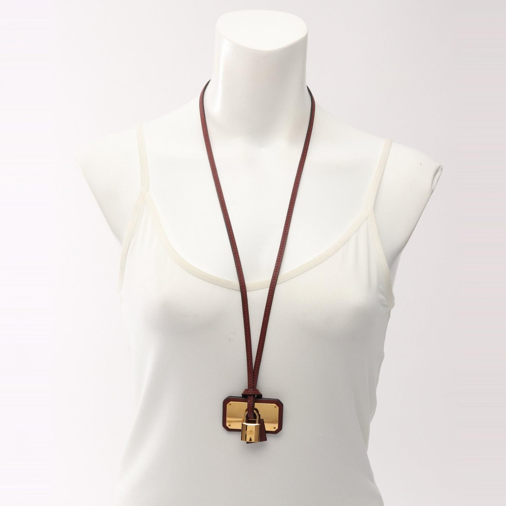 Hermes Hermes Hermes Au Kelly GM Calfskin Necklace Leather Necklace DUTY FREE for USA Size ONE SIZE - 7 Thumbnail