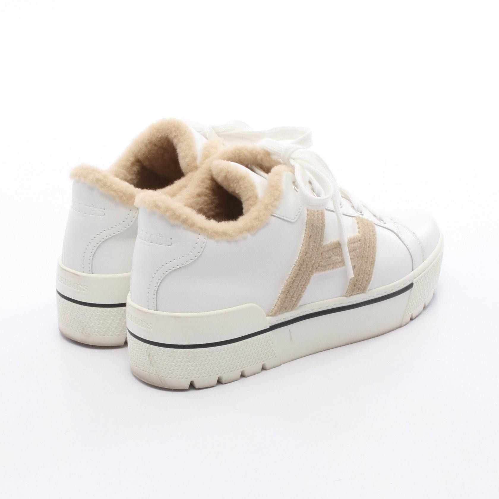 Hermes Hermes Hermes Dare Leather Sneakers Leather Shoes DUTY FREE for USA Size ONE SIZE - 2 Thumbnail