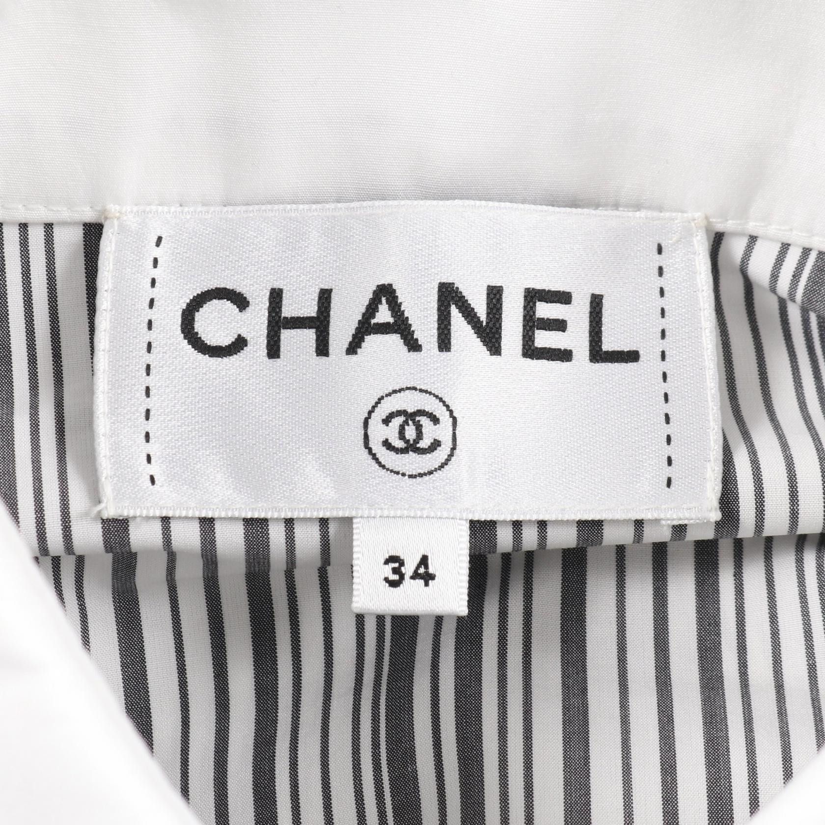 Chanel Chanel CHANEL Cotton Shirt Textile Tops P73926V65463 DUTY FREE for USA Size ONE SIZE - 3 Thumbnail