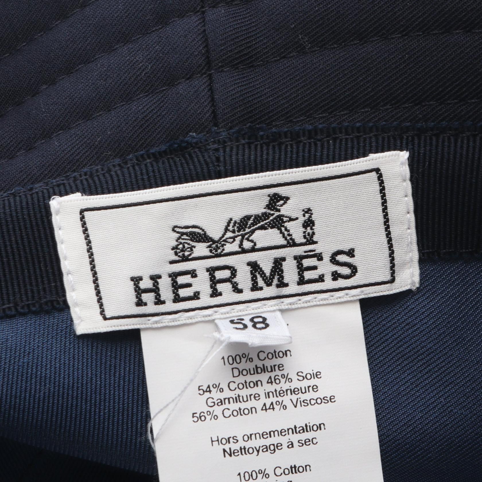 Hermes Hermes Hermes Harper H Electric Cotton Hat Textile Hats DUTY FREE for USA Size ONE SIZE - 4 Thumbnail