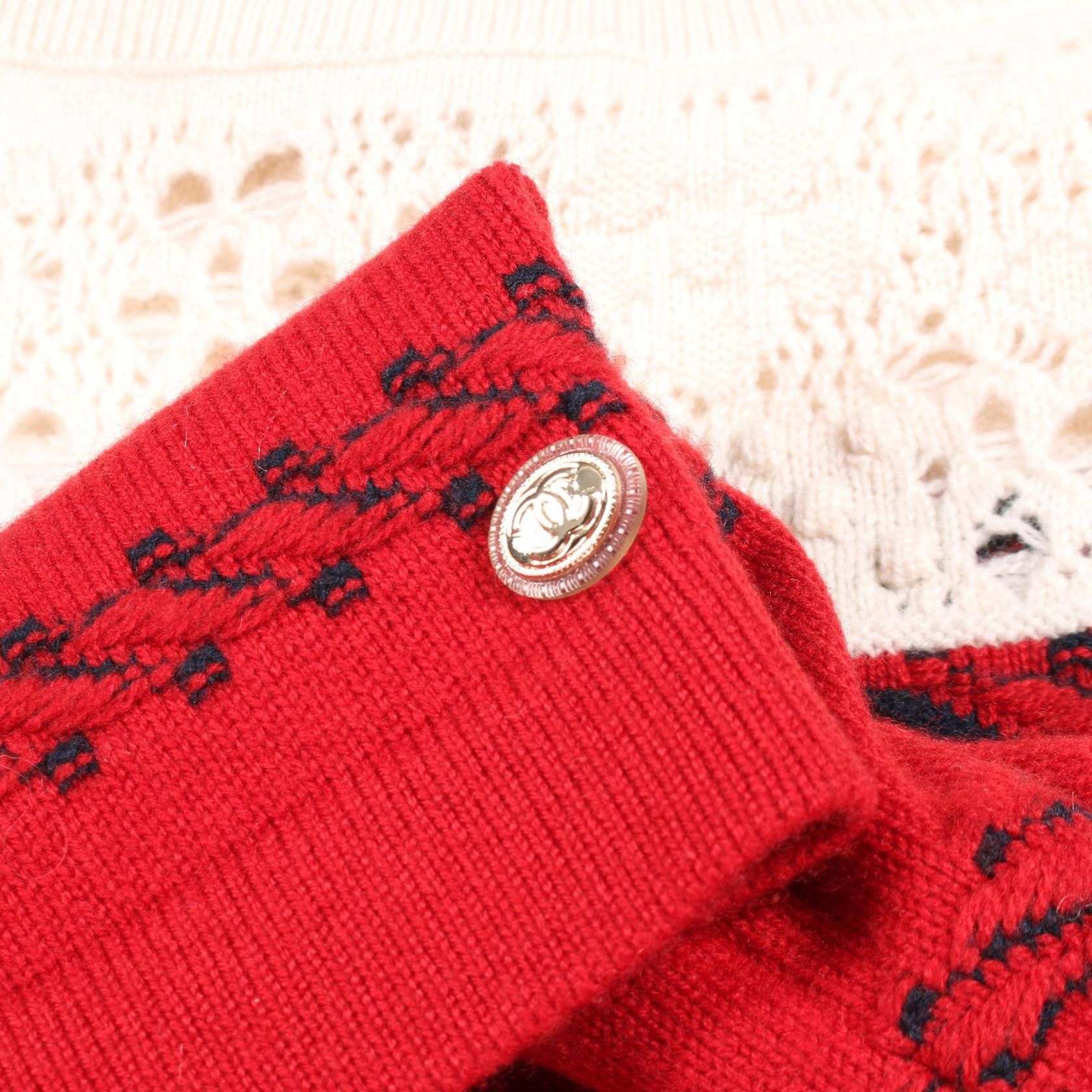 Chanel Chanel Chanel Coco Mark Button Cashmere Knit Top Textile Tops P70304K10003 DUTY FREE for USA Size ONE SIZE - 8 Thumbnail