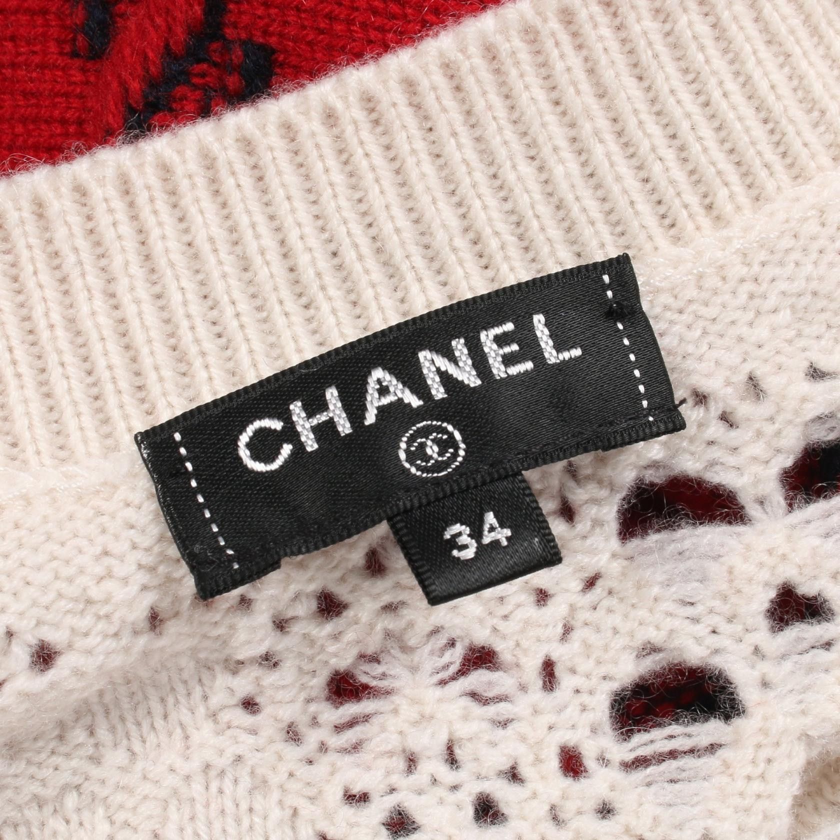 Chanel Chanel Chanel Coco Mark Button Cashmere Knit Top Textile Tops P70304K10003 DUTY FREE for USA Size ONE SIZE - 3 Thumbnail