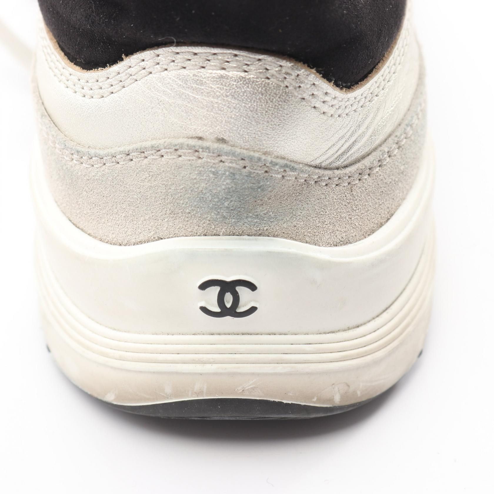 Chanel Chanel Chanel Coco Mark Leather Fabric Sneakers Leather Shoes G46609 DUTY FREE for USA Size ONE SIZE - 8 Thumbnail