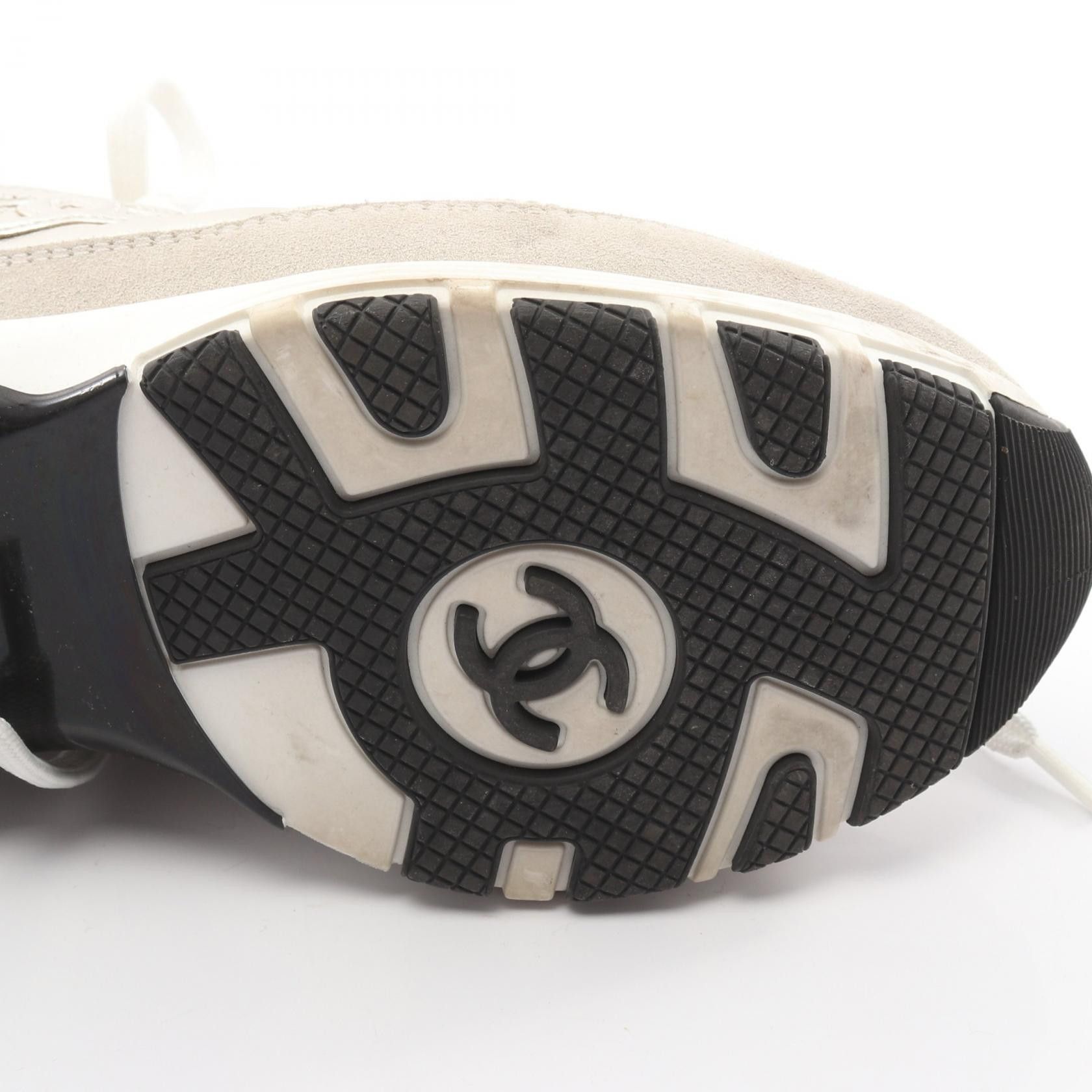 Chanel Chanel Chanel Coco Mark Leather Fabric Sneakers Leather Shoes G46609 DUTY FREE for USA Size ONE SIZE - 9 Thumbnail