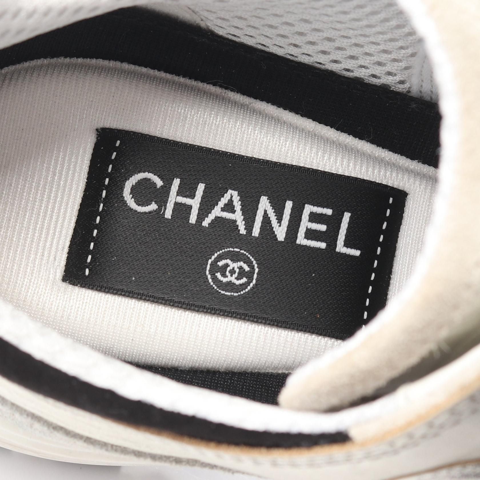 Chanel Chanel Chanel Coco Mark Leather Fabric Sneakers Leather Shoes G46609 DUTY FREE for USA Size ONE SIZE - 5 Thumbnail