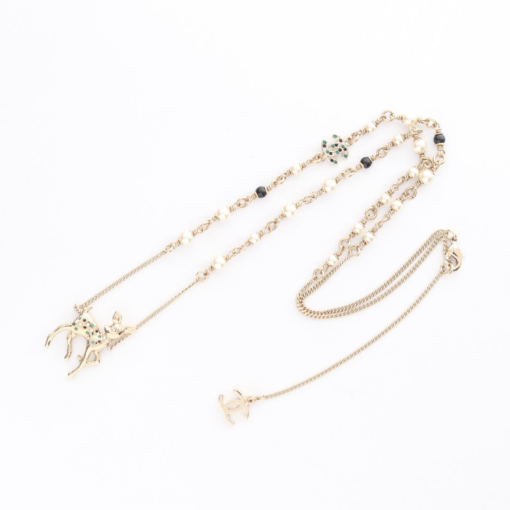 Chanel Chanel Chanel Ears Gift 2025 Coco Mark Bambi Necklace Metal Necklace DUTY FREE for USA Size ONE SIZE - 3 Thumbnail