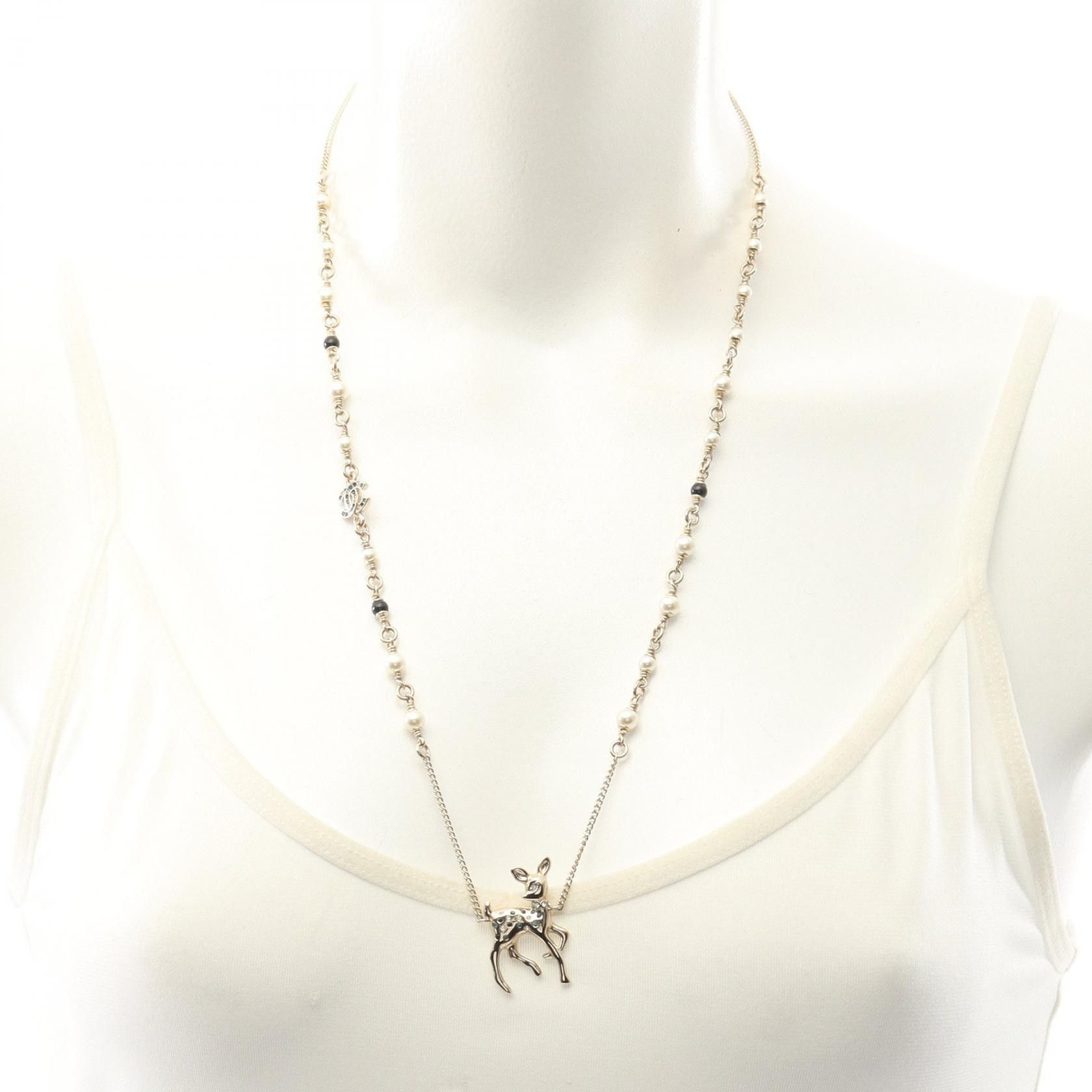 Chanel Chanel Chanel Ears Gift 2025 Coco Mark Bambi Necklace Metal Necklace DUTY FREE for USA Size ONE SIZE - 5 Thumbnail