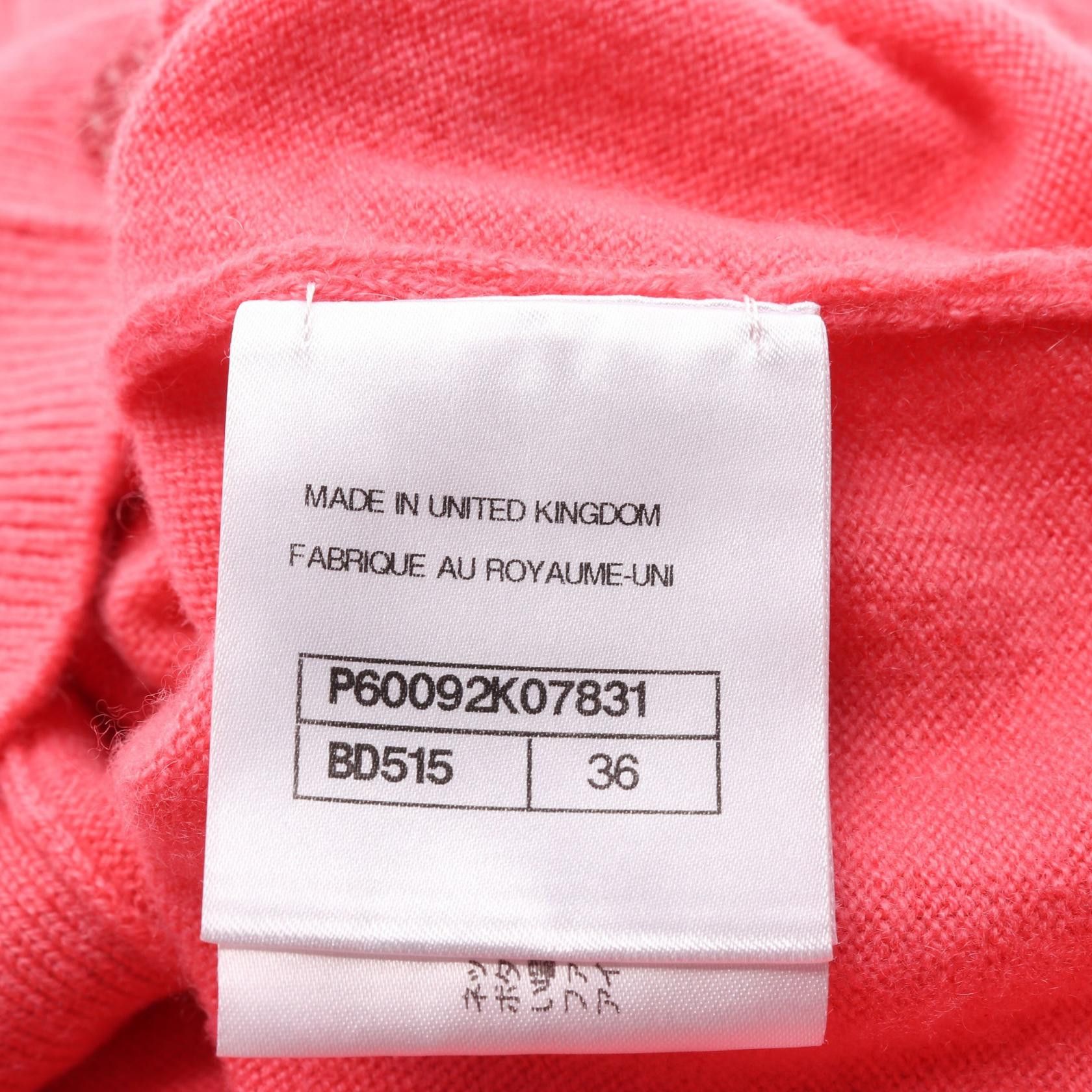 Chanel Chanel CHANEL Logo Button Cashmere Cardigan Textile Tops DUTY FREE for USA Size ONE SIZE - 5 Thumbnail