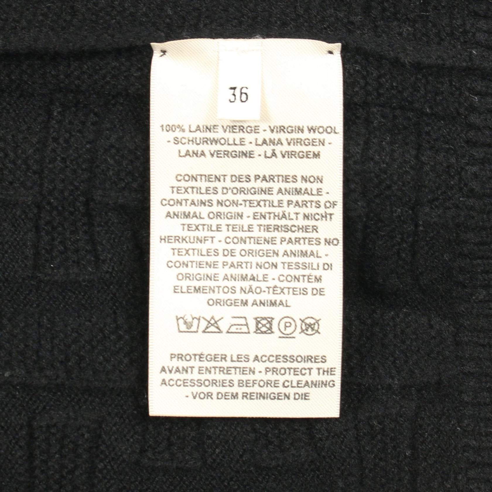 Hermes Hermes Hermes H Pattern Wool Cardigan Textile Tops DUTY FREE for USA Size ONE SIZE - 4 Thumbnail