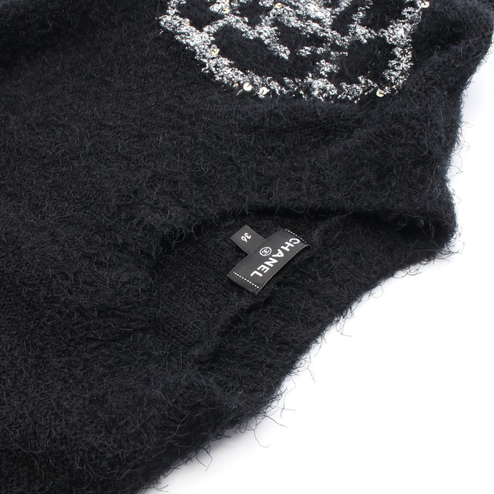 Chanel Chanel CHANEL Camellia Silk Cashmere Wool Knit Top Textile Tops DUTY FREE for USA Size ONE SIZE - 7 Thumbnail