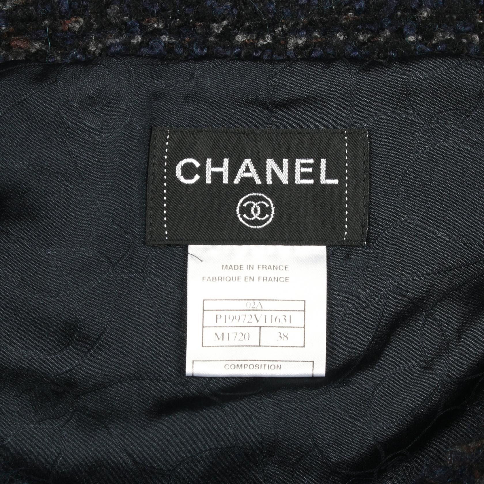 Chanel Chanel Chanel Tweed Collarless Jacket Outerwear Textile Outerwear P19972V11631 DUTY FREE for USA Size ONE SIZE - 3 Thumbnail